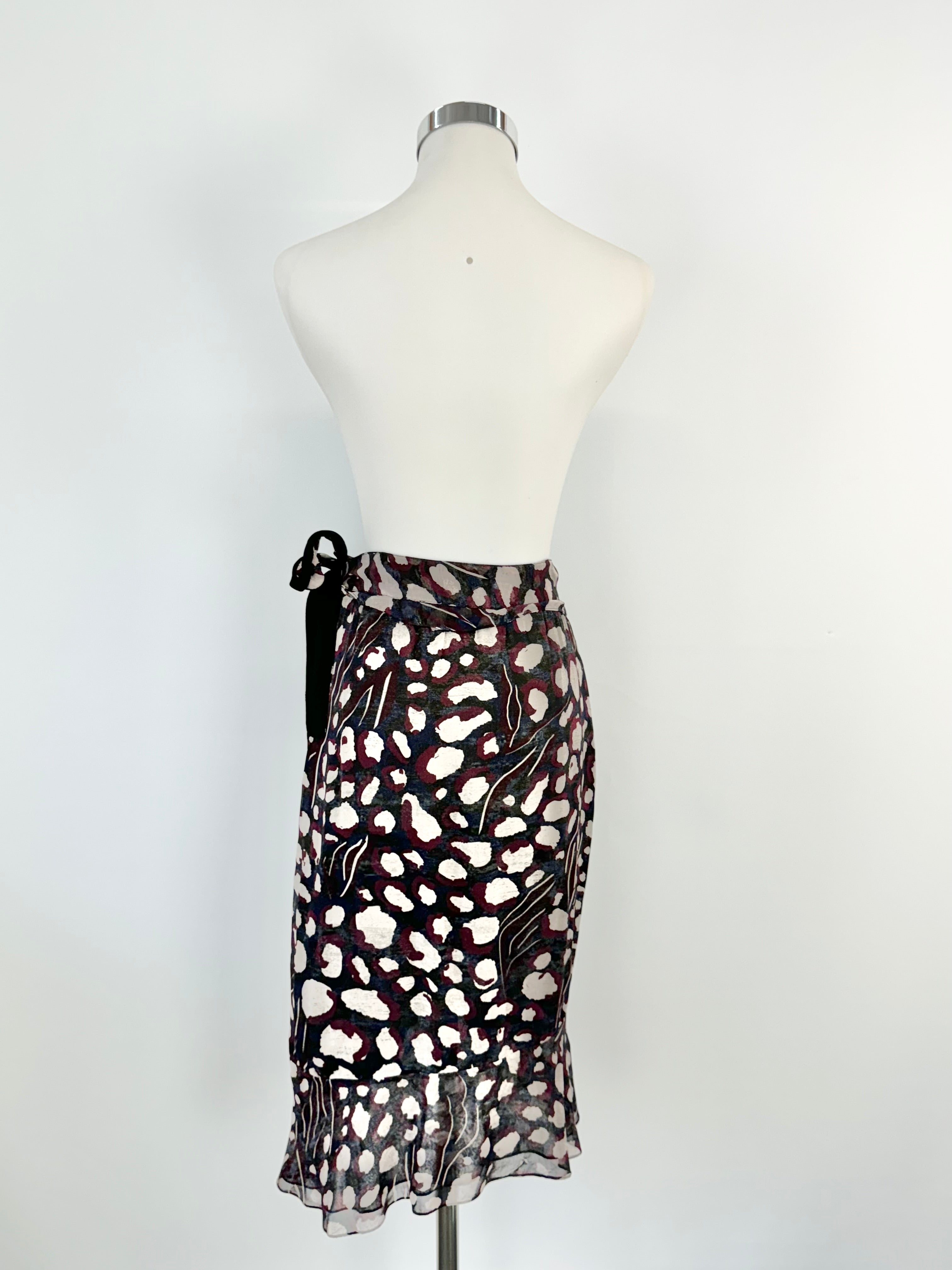 Iro Floral Wrap Mini Skirt - AU6/8