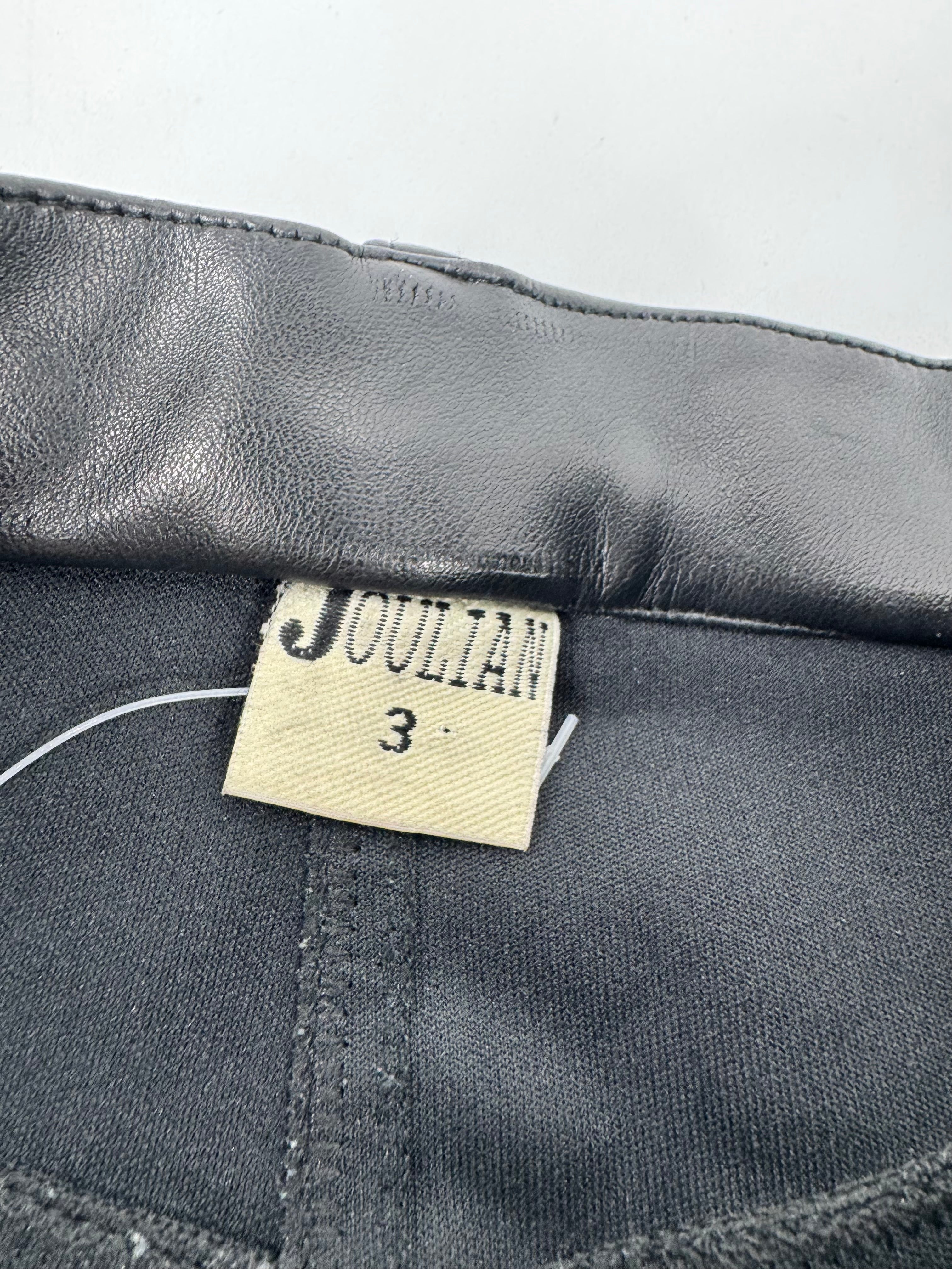 Joulian Black Leather Look Trousers - AU8/10