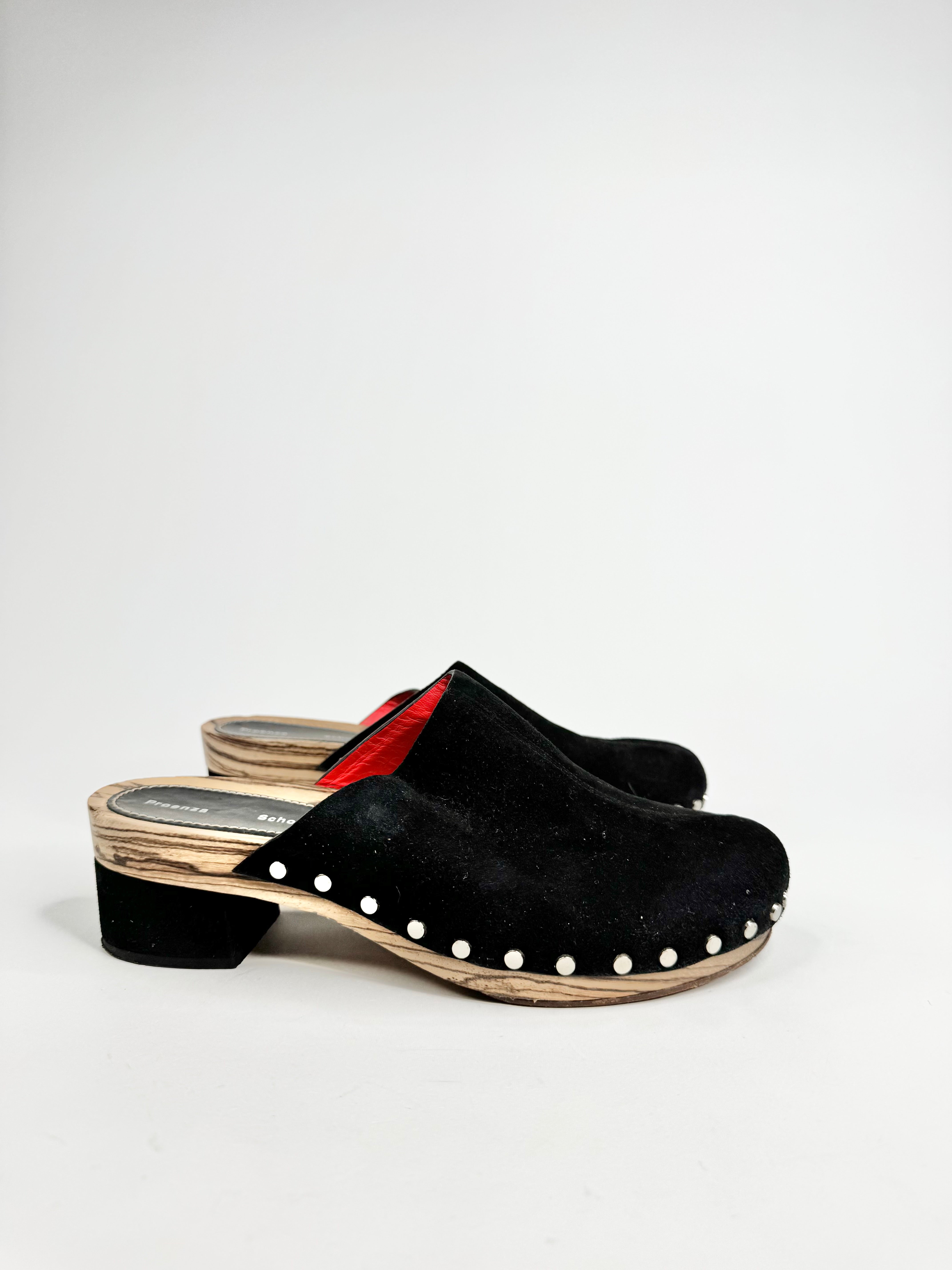 Proenza Schouler Black Suede Clogs - EU37/38