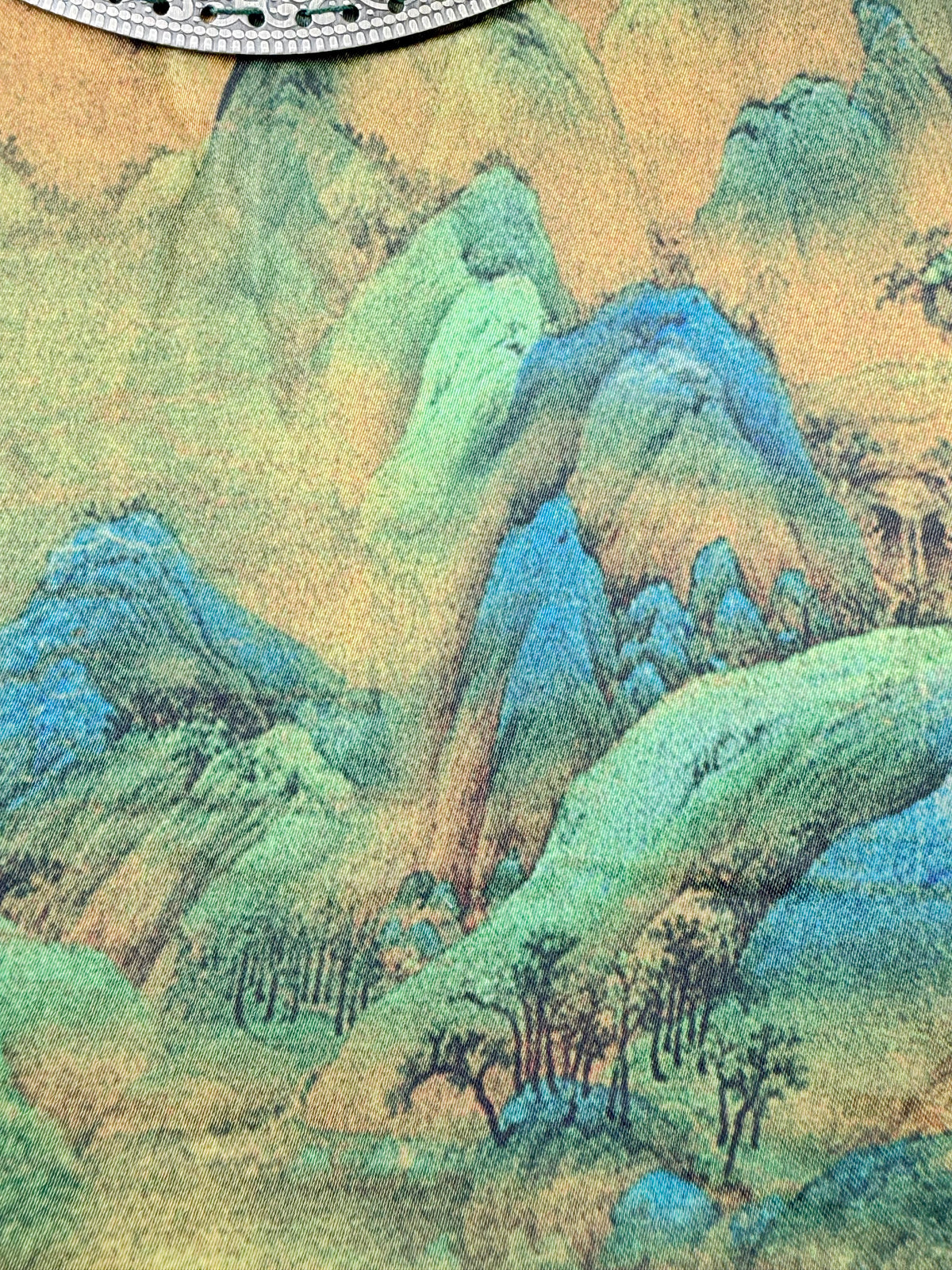 Handmade Silk Feel Mountain Scenery Evening Bag