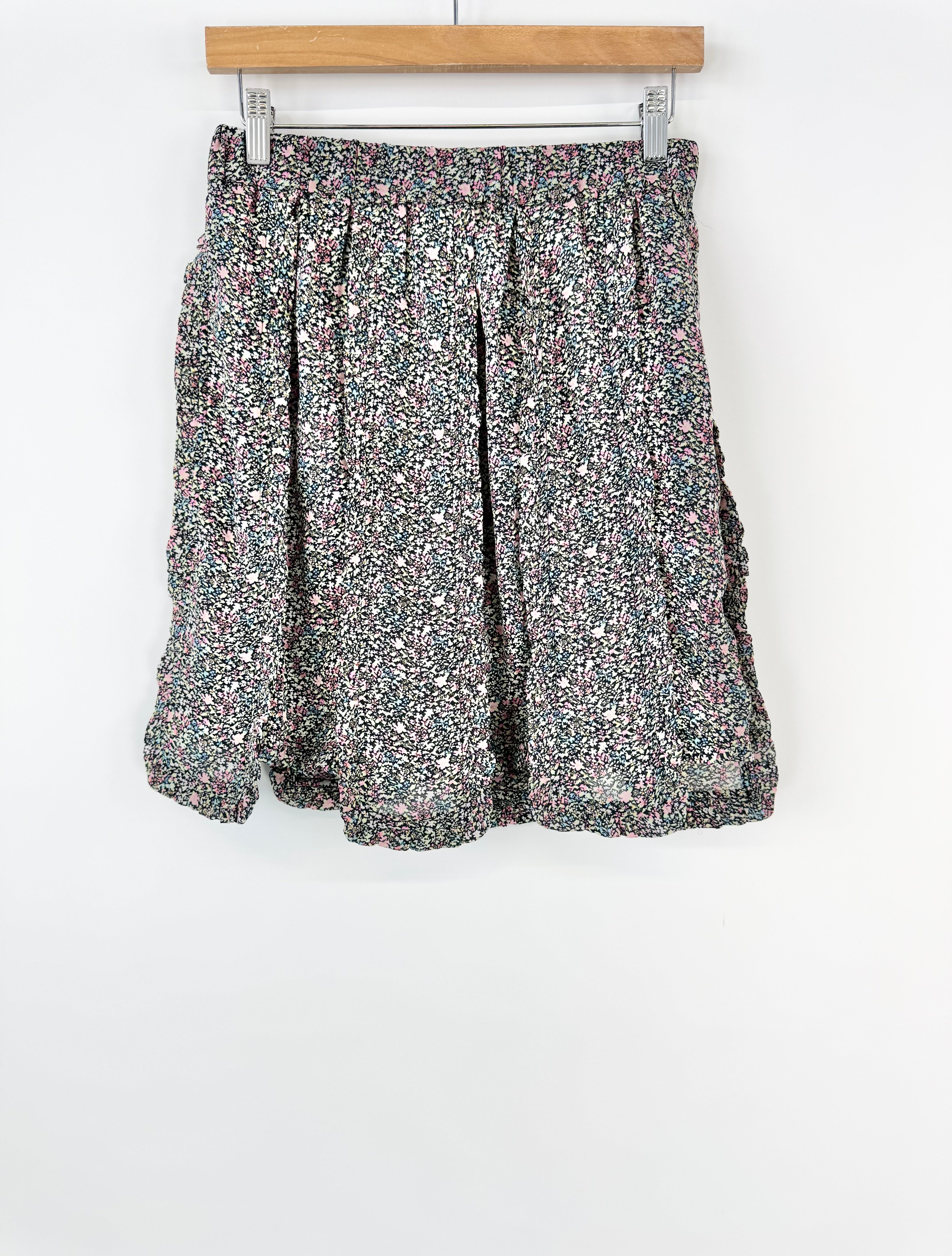 Ganni 'Printed Light Crepe Mini' Microfloral Skirt NWT - AU8