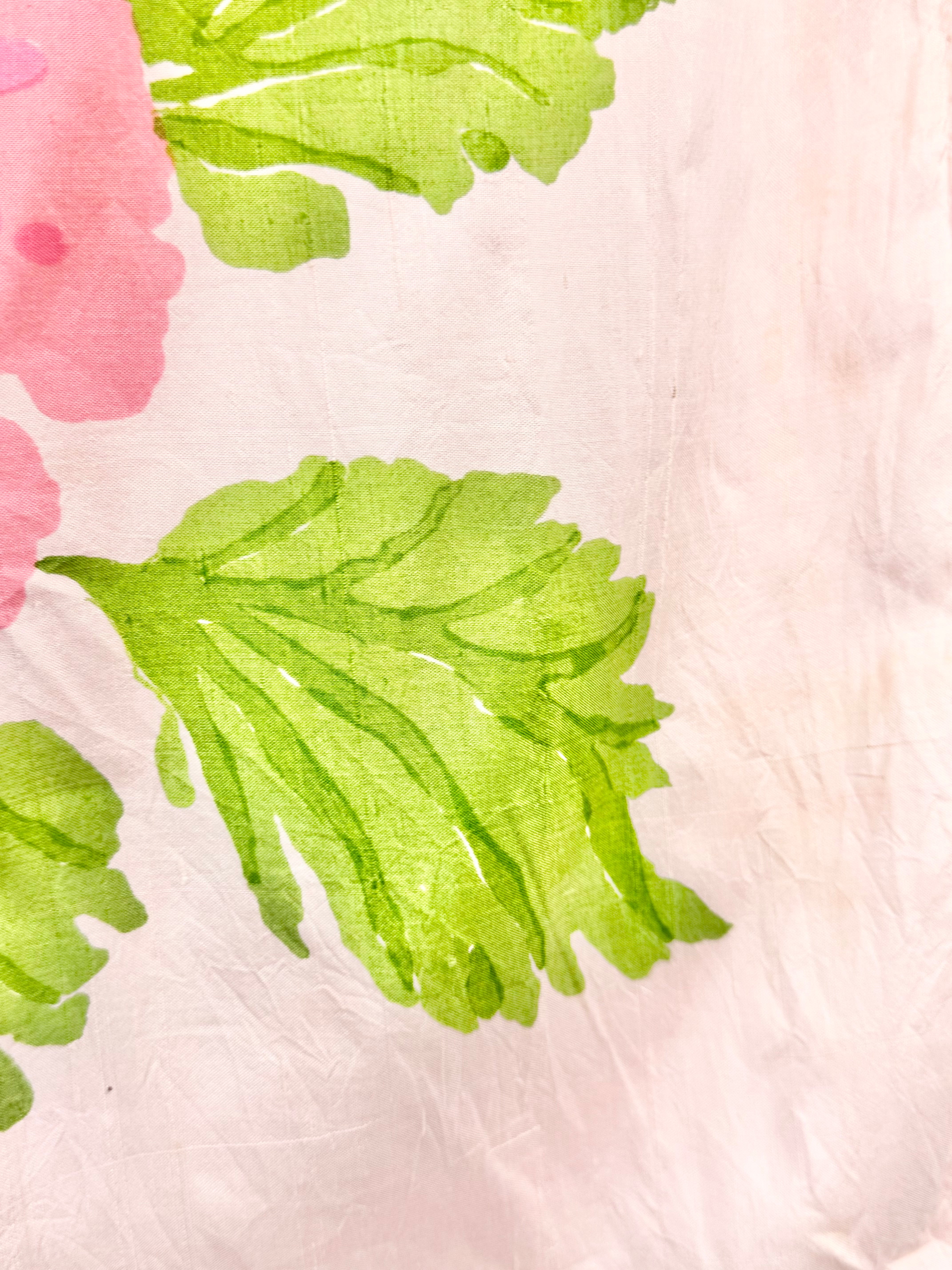 Vintage Blossom Pink Parrot Pattern Square Scarf