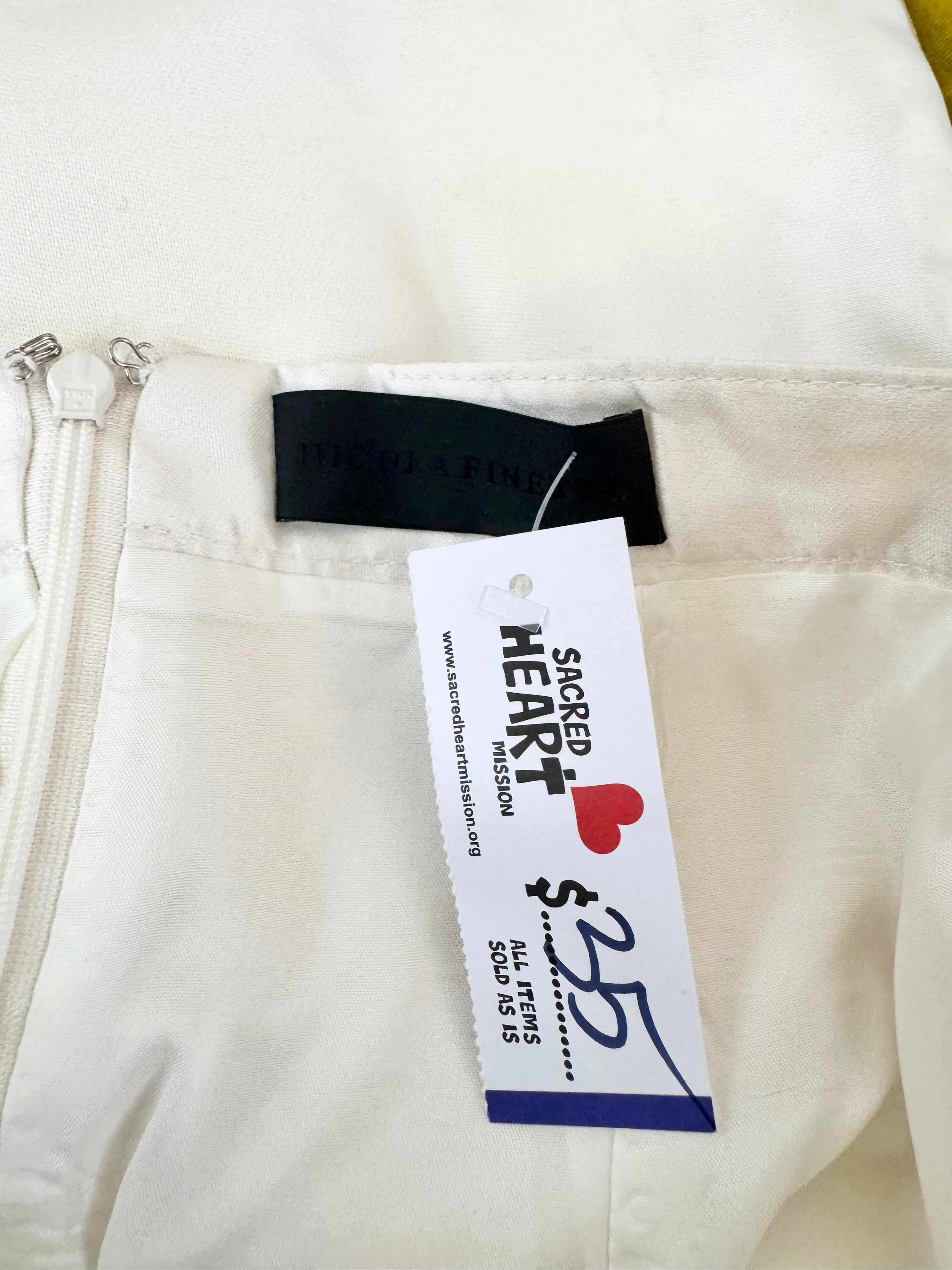 Nicola Finetti Cream Silk & Velvet Frill Mini Skirt - AU10