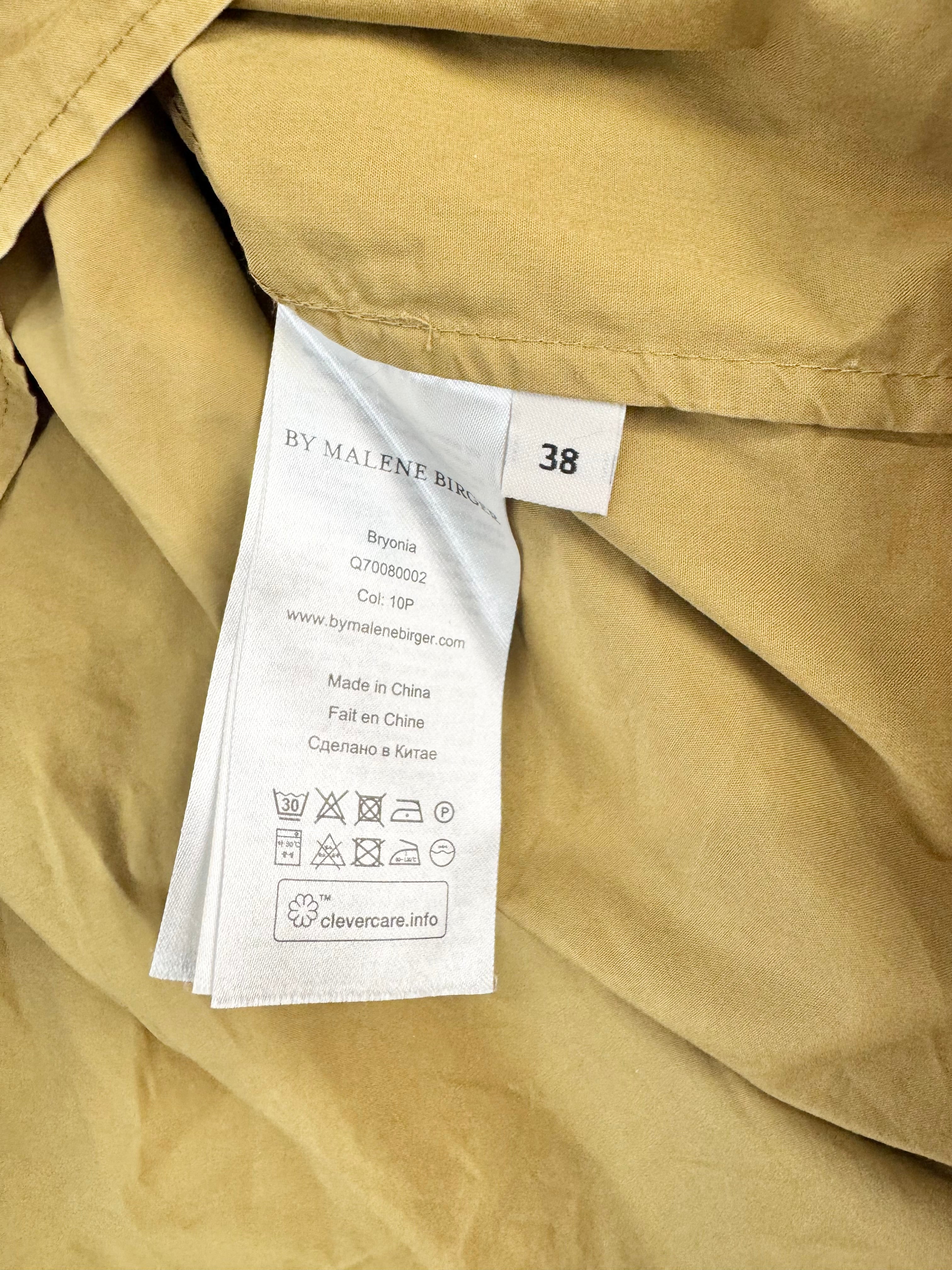 By Malene Birger Khaki Puff Sleave 'Byronia' Blouse - AU10