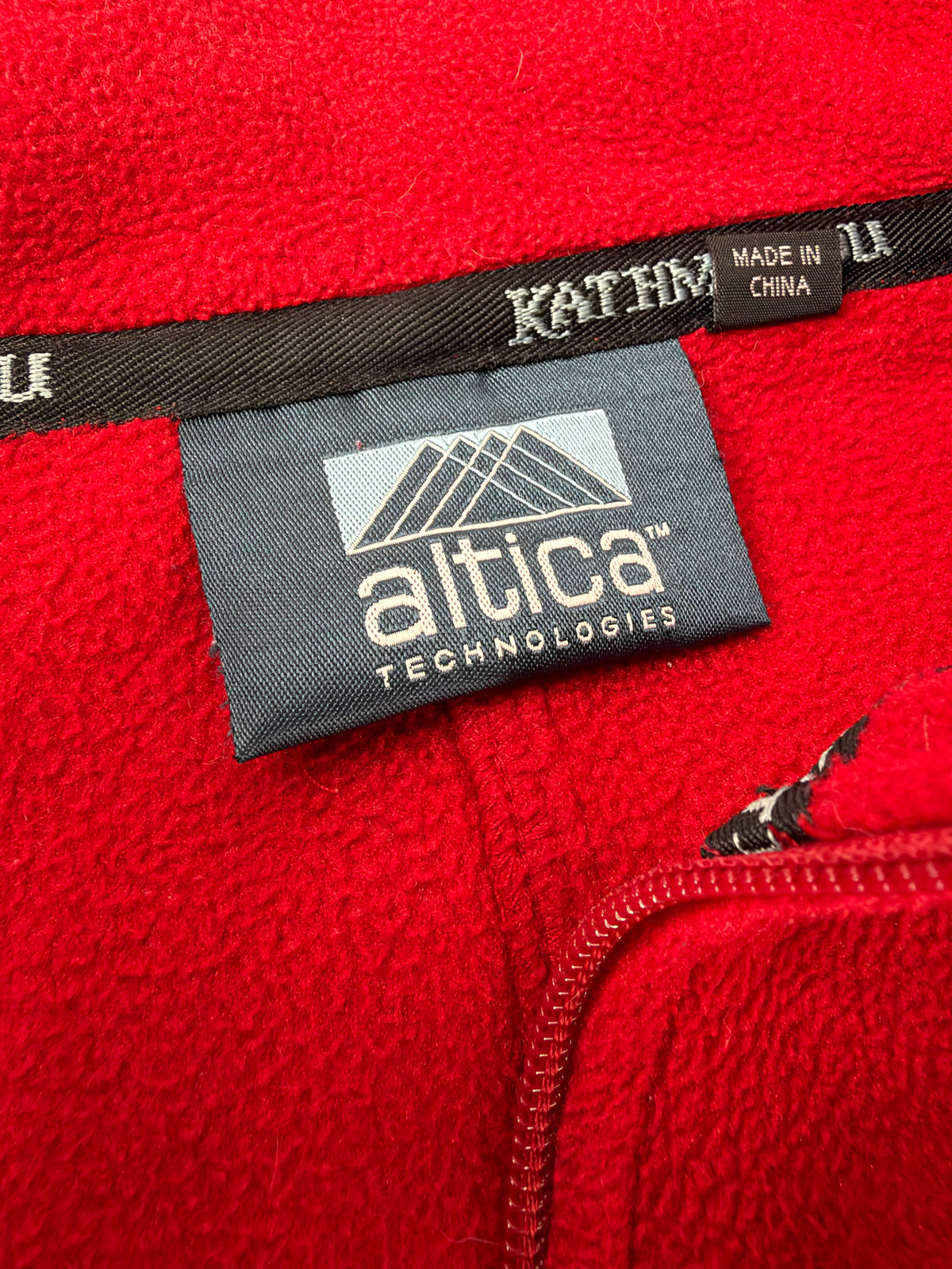 Vintage Kathmandu Red and Blue Zip Fleece - AU14