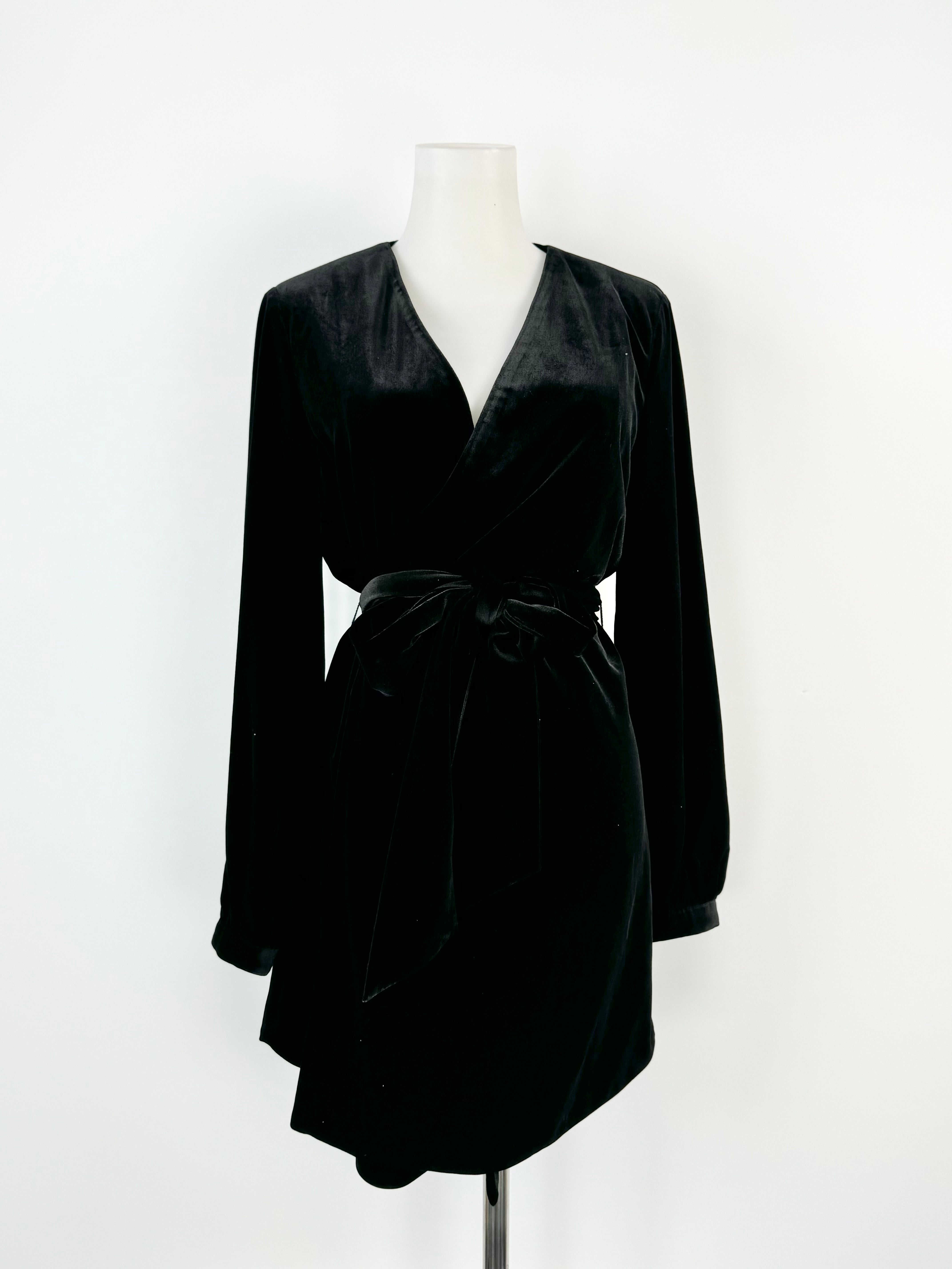 Mossman Black Velvet 'The Jagger' Mini Dress NWT - AU8