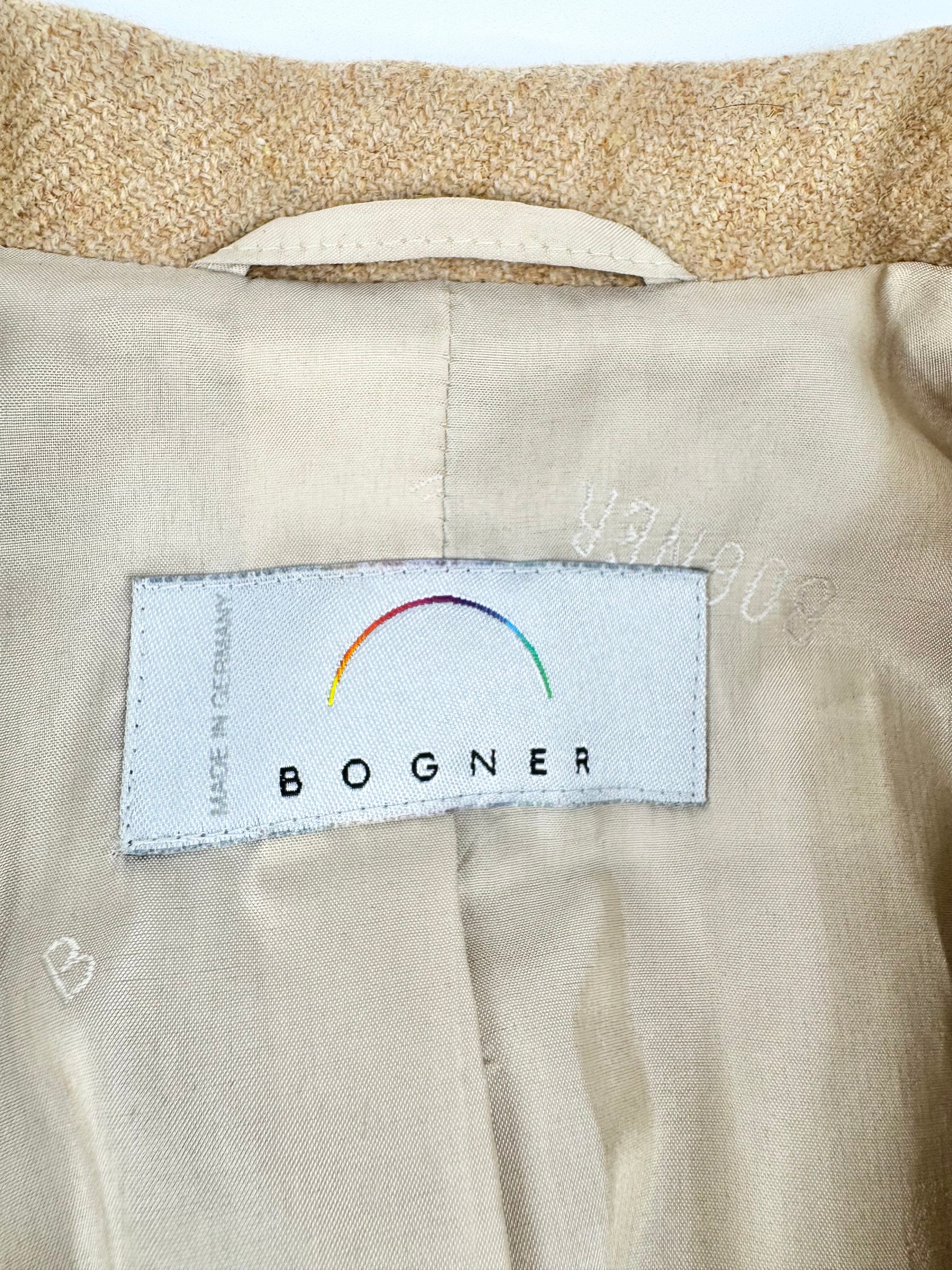 Bogner Biscuit Wool Blazer - AU8/10