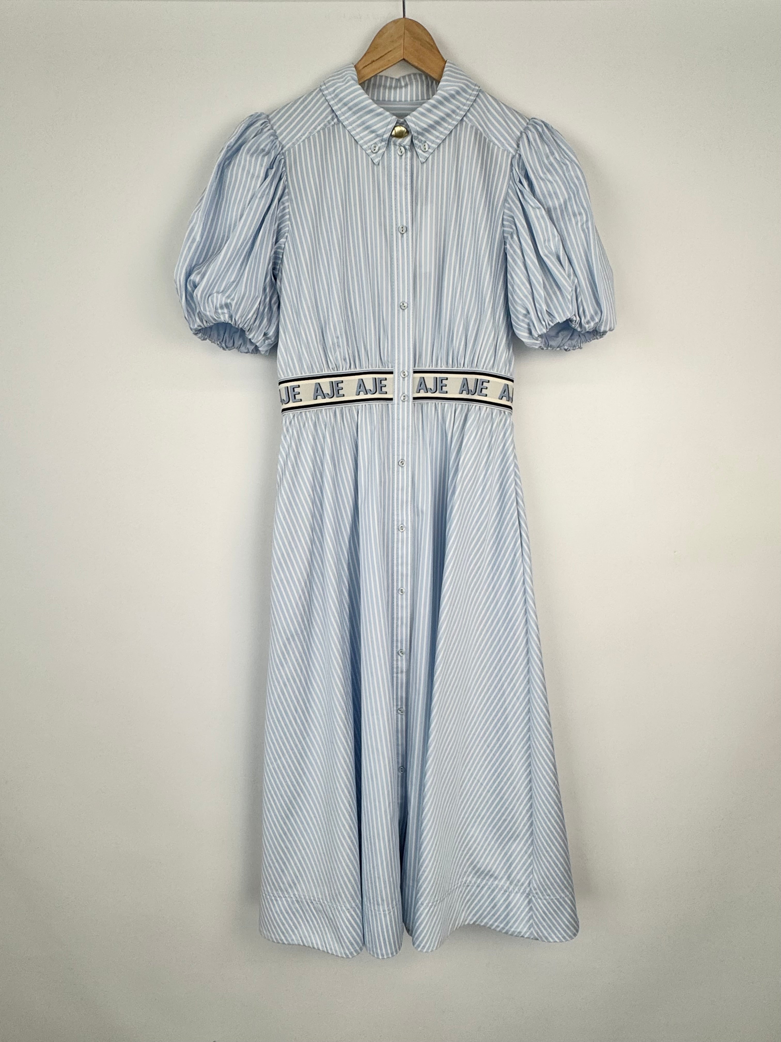Aje Muted Sky 'Harling Logo' Midi Dress NWT - AU10