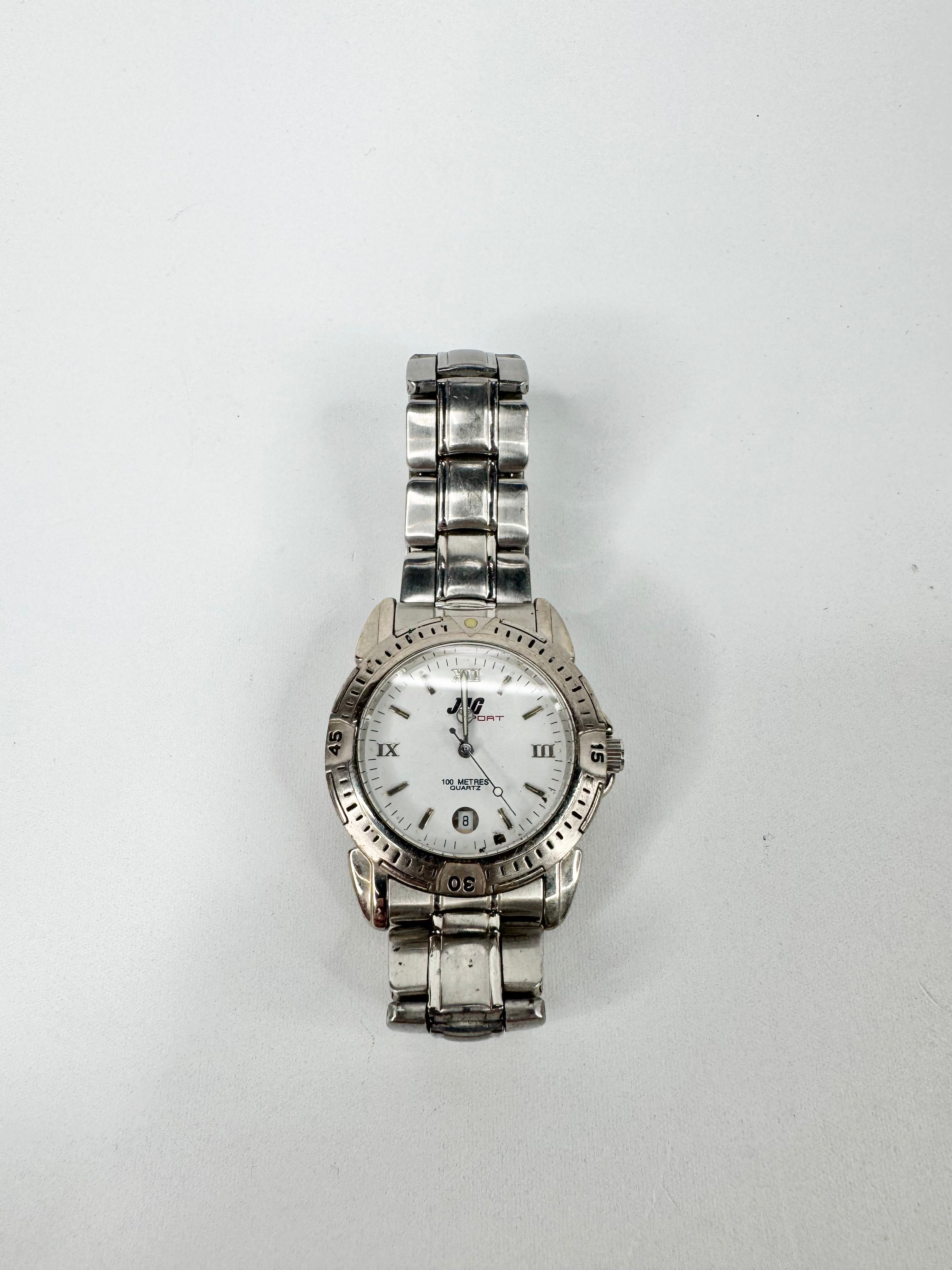 Jag Sport Silver Toned Quartz Watch