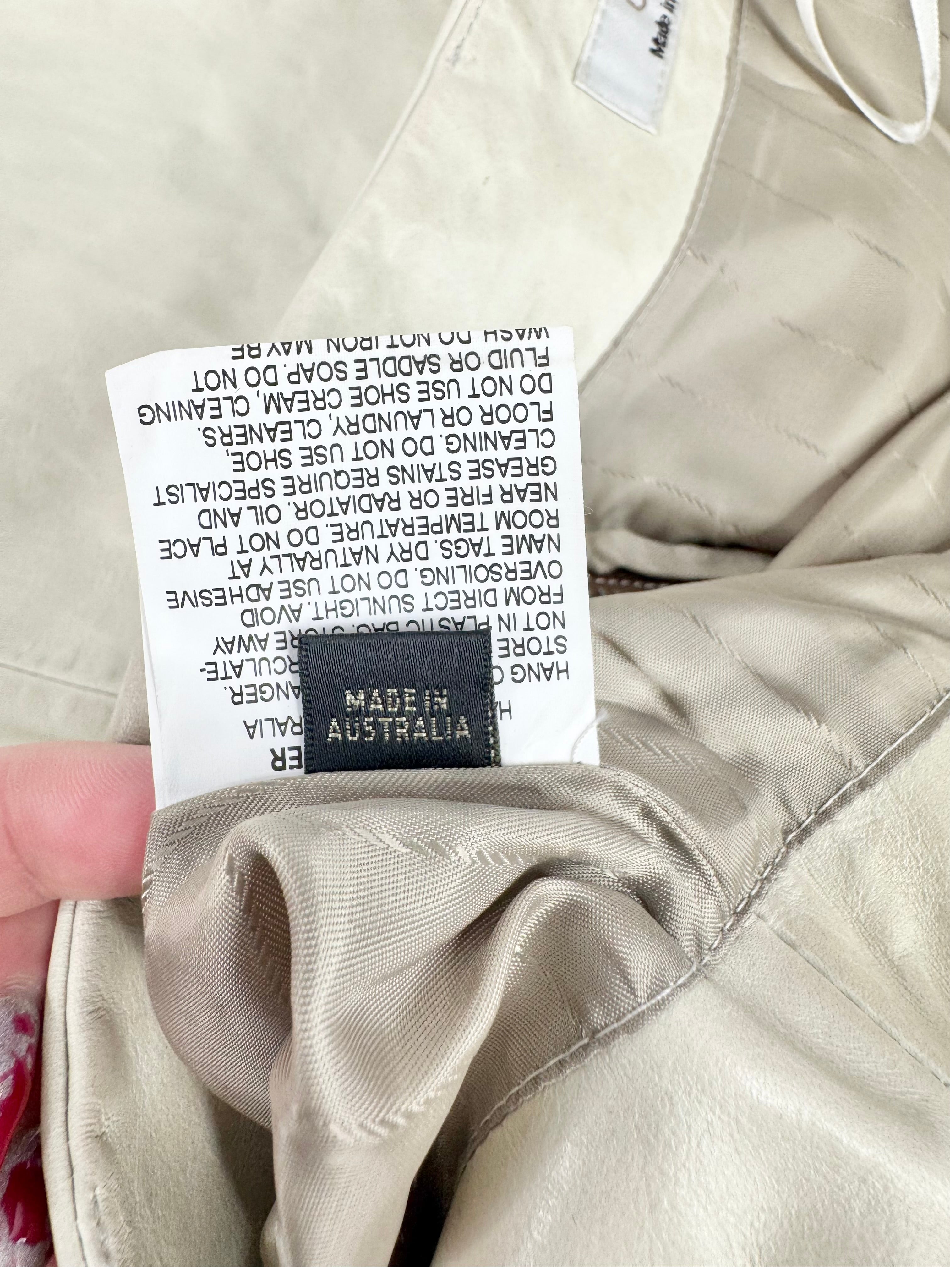 Oris Cement Leather Skirt - AU10/12