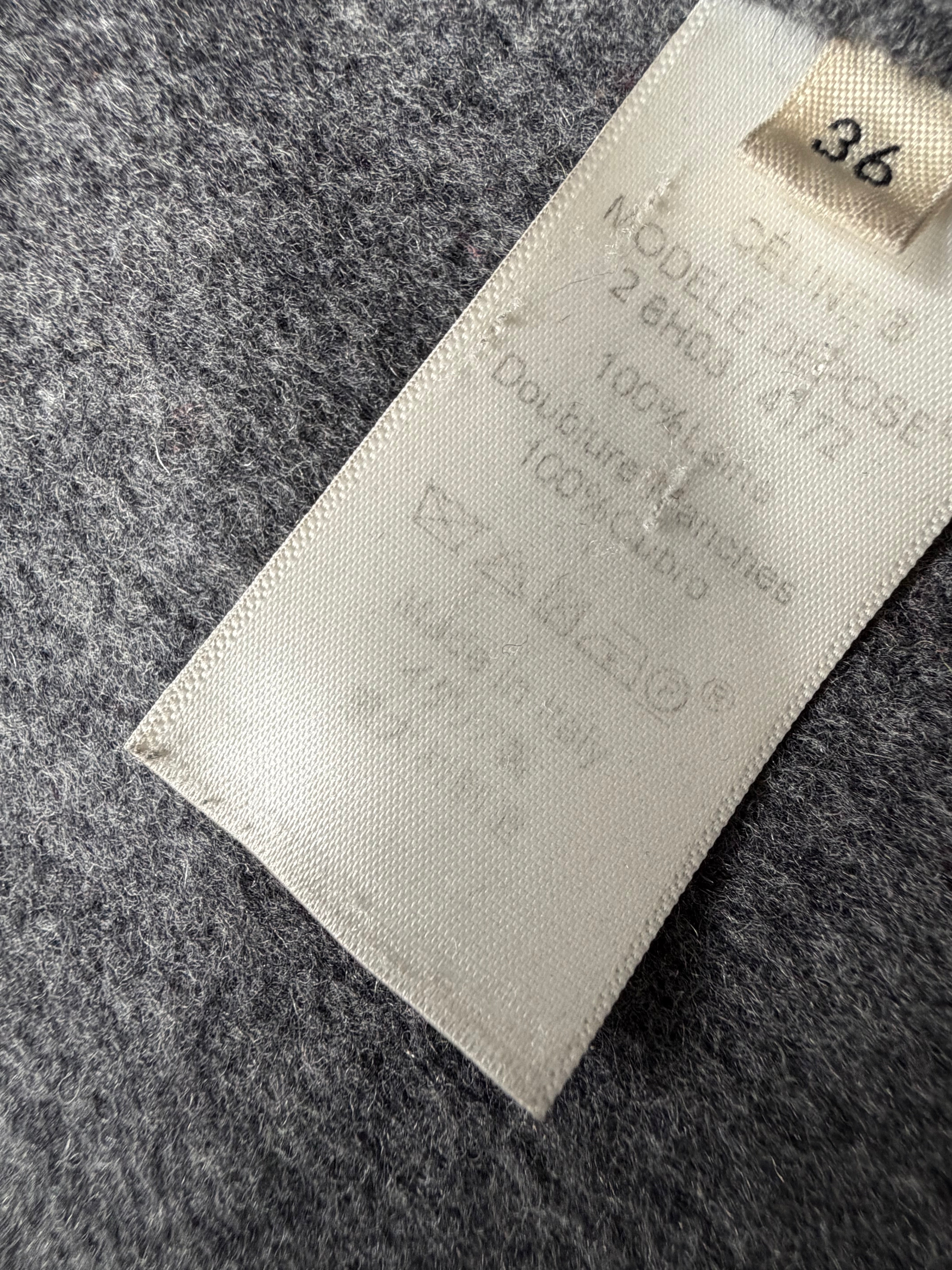 Céline Grey Double-Face Phoebe Philo Era Wool Coat - AU12/14