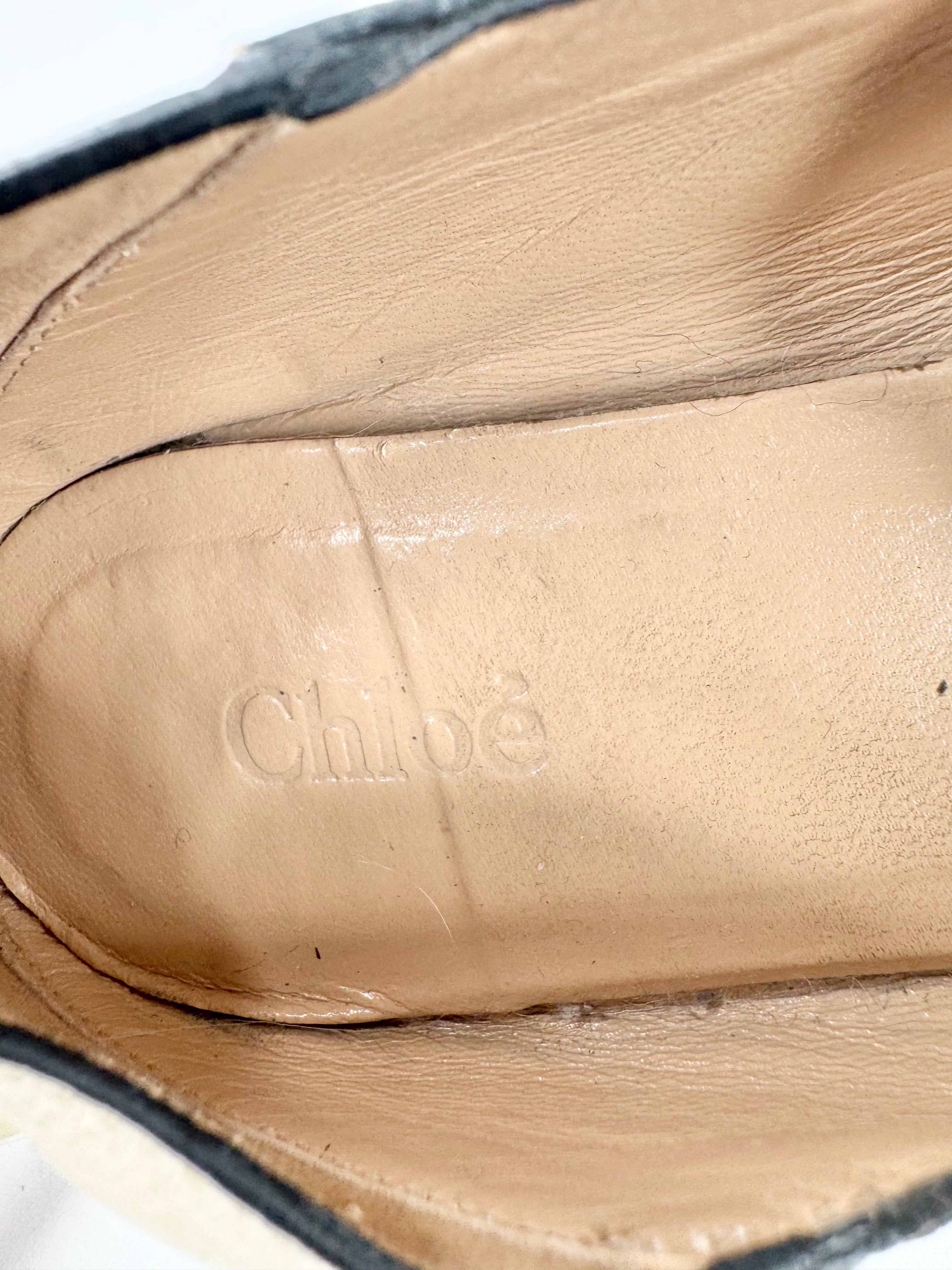Chloe 'Quicy' Collapsable Heel Leather Bow Loafer - EU39