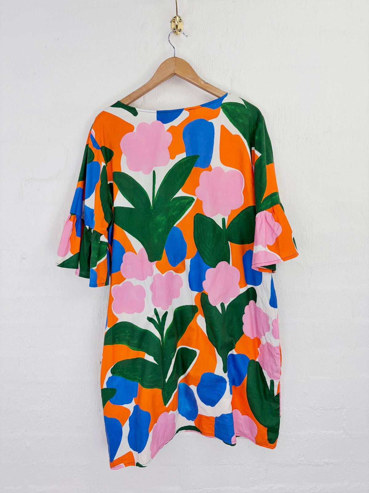 Variety Hour Colourful Block Floral Patterned Dress - AU16/18