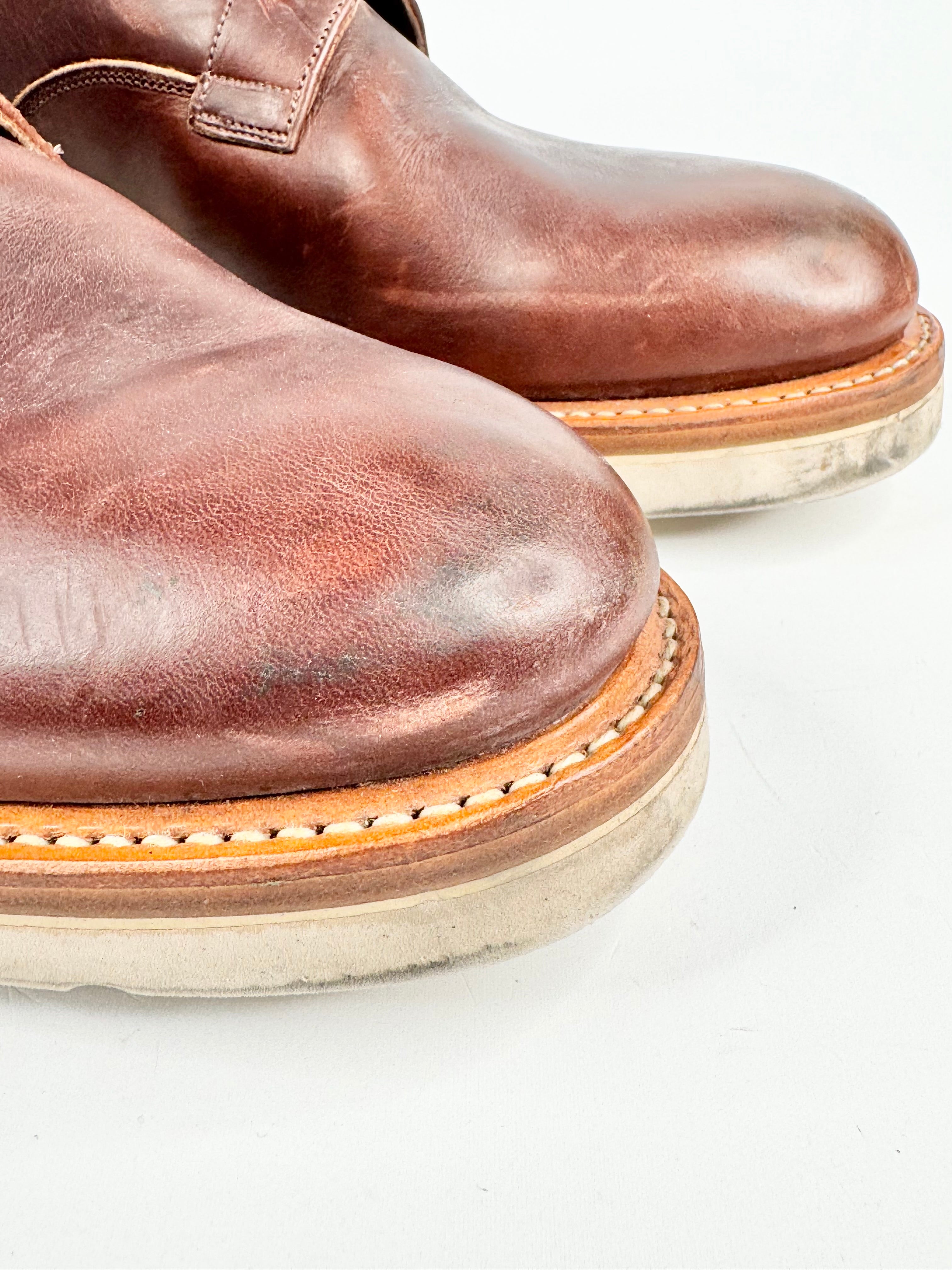 Viberg Deep Tan Handmade Lace Ups - EU45