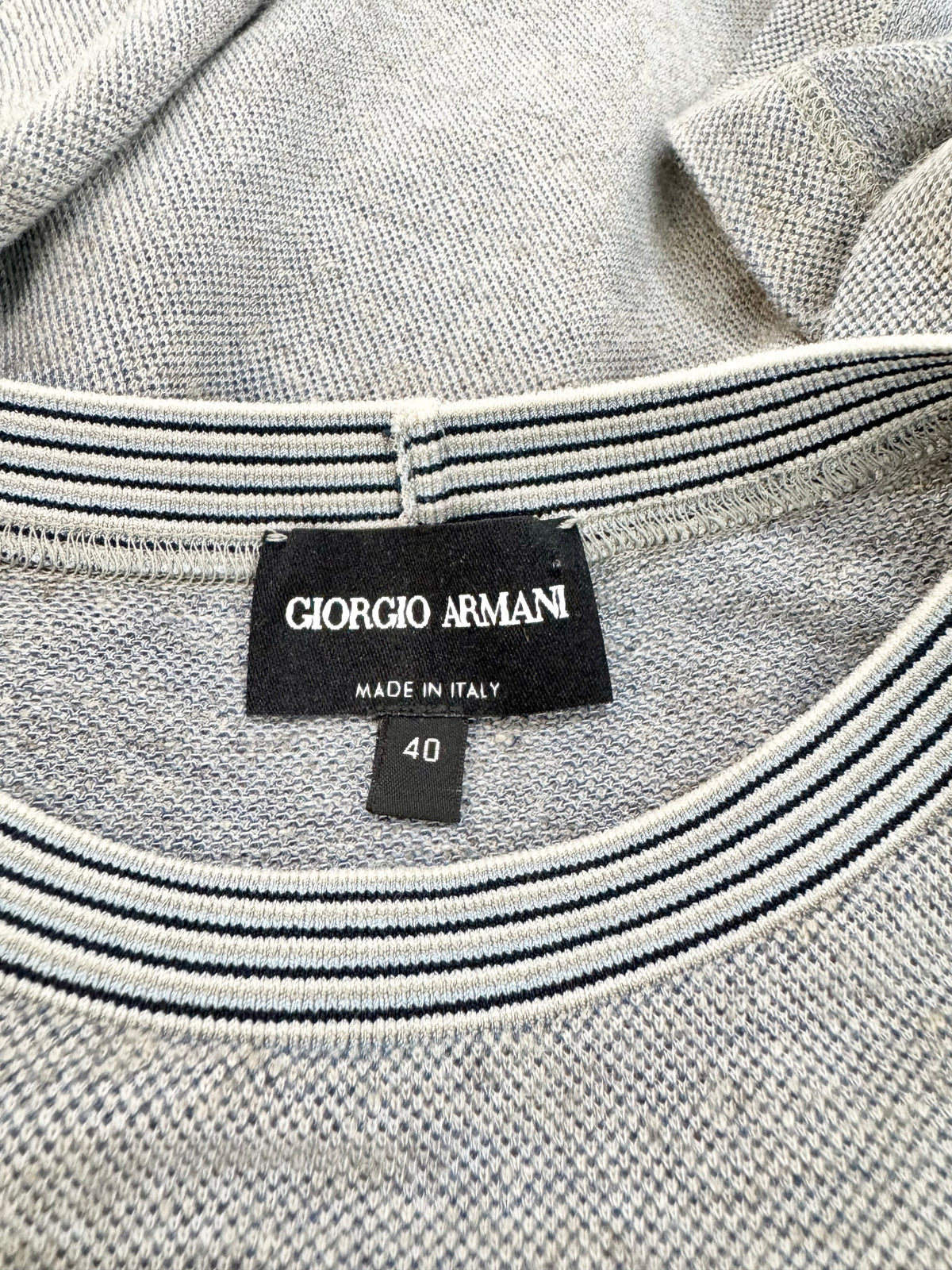 Giorgio Armani Grey Monogram T-Shirt - AU10