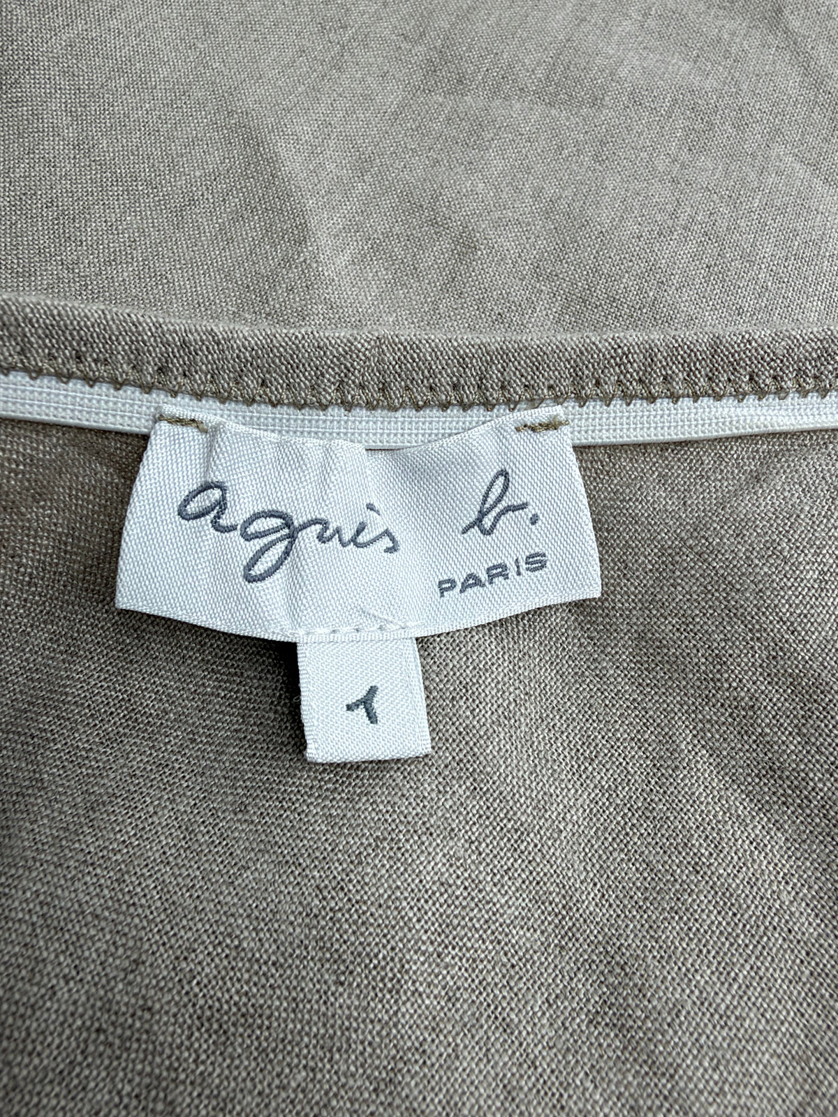 Agnès B. Grey Linen A-Line Skirt - AU10