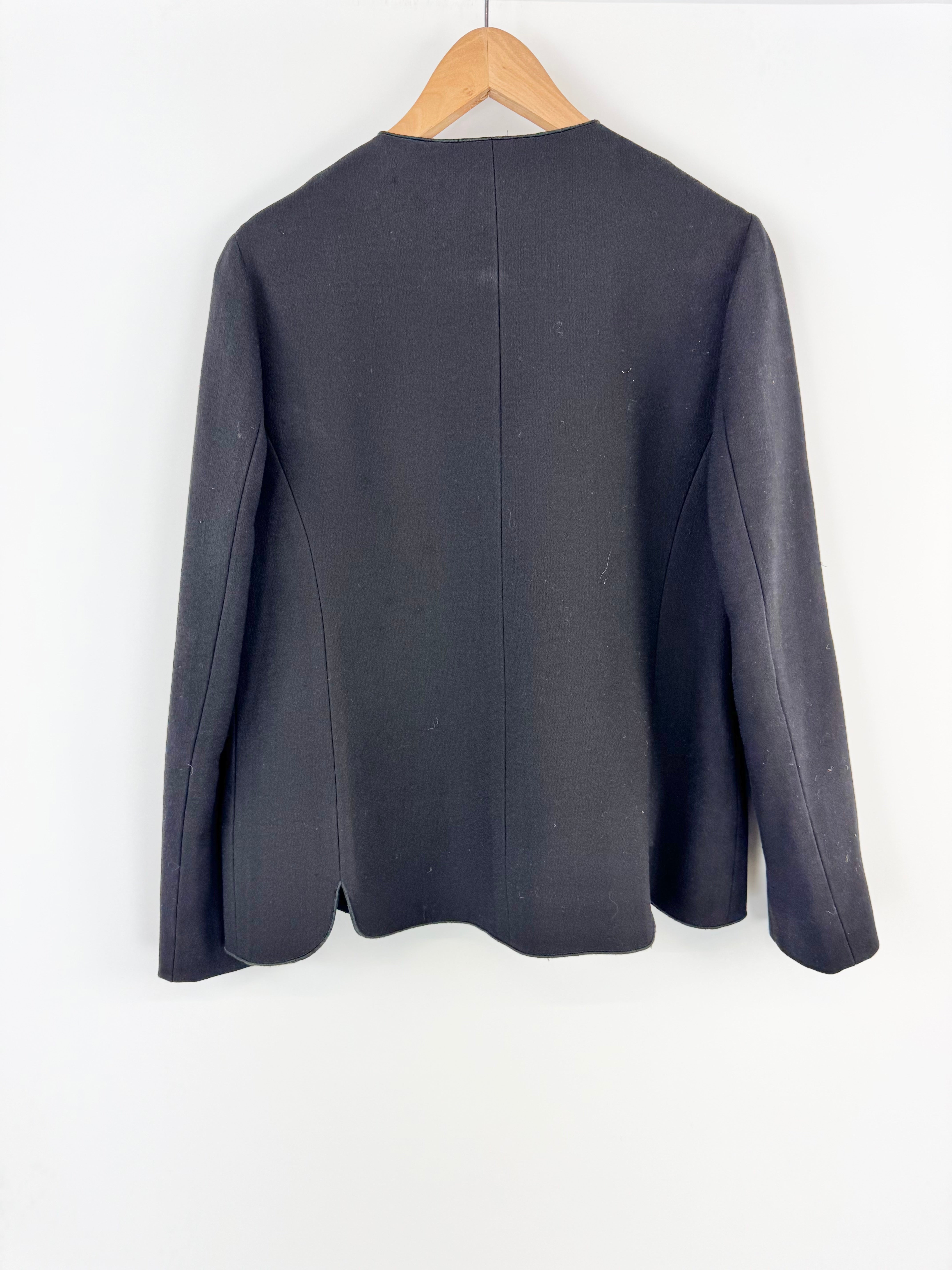 Giambattista Valli Black Scallop Detail Cotton Jacket - AU10