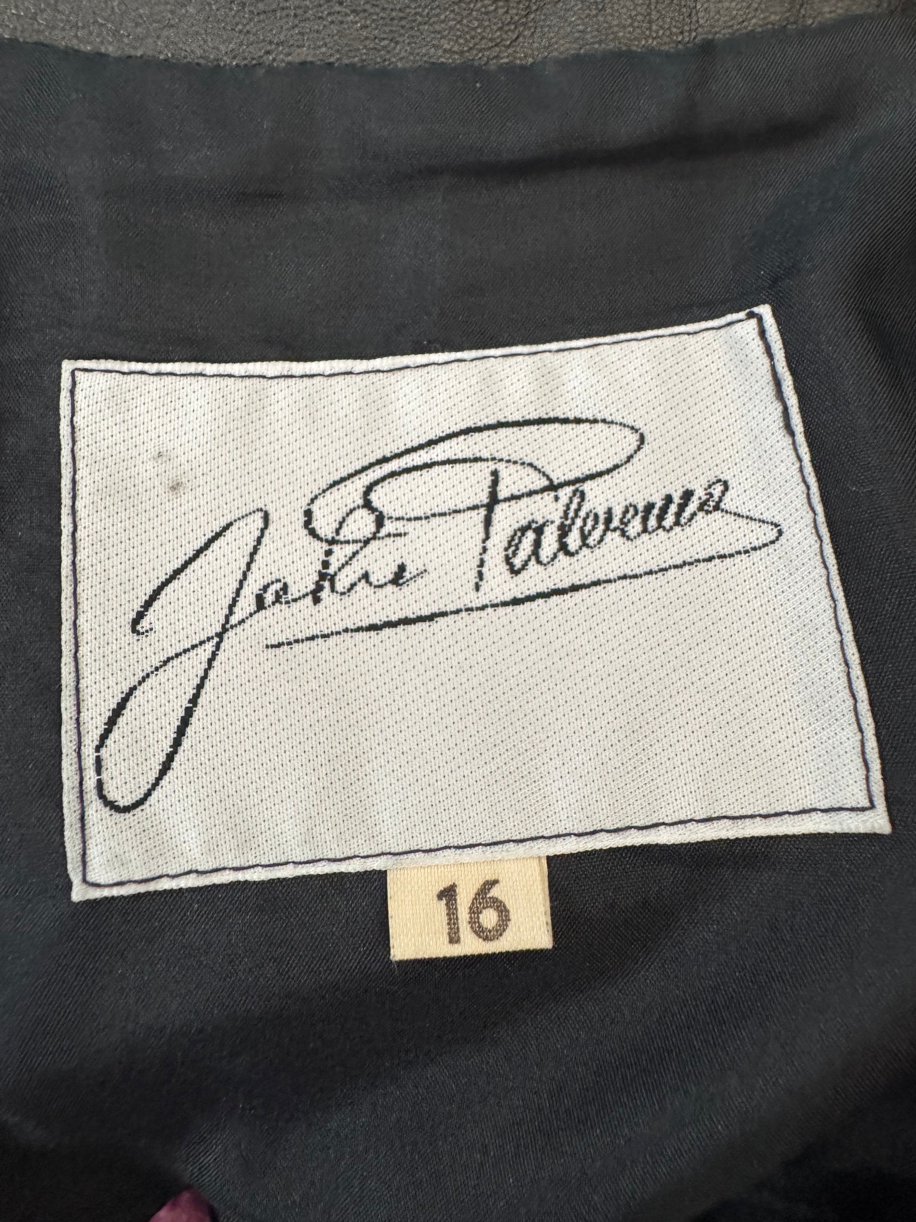 MFW Vintage John Palermo Black Leather A-Line Skirt - AU12