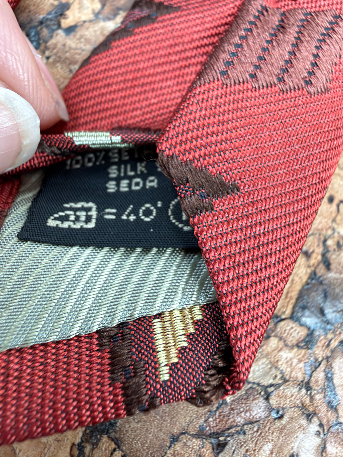 Zegna Diamond Patterned Silk Tie