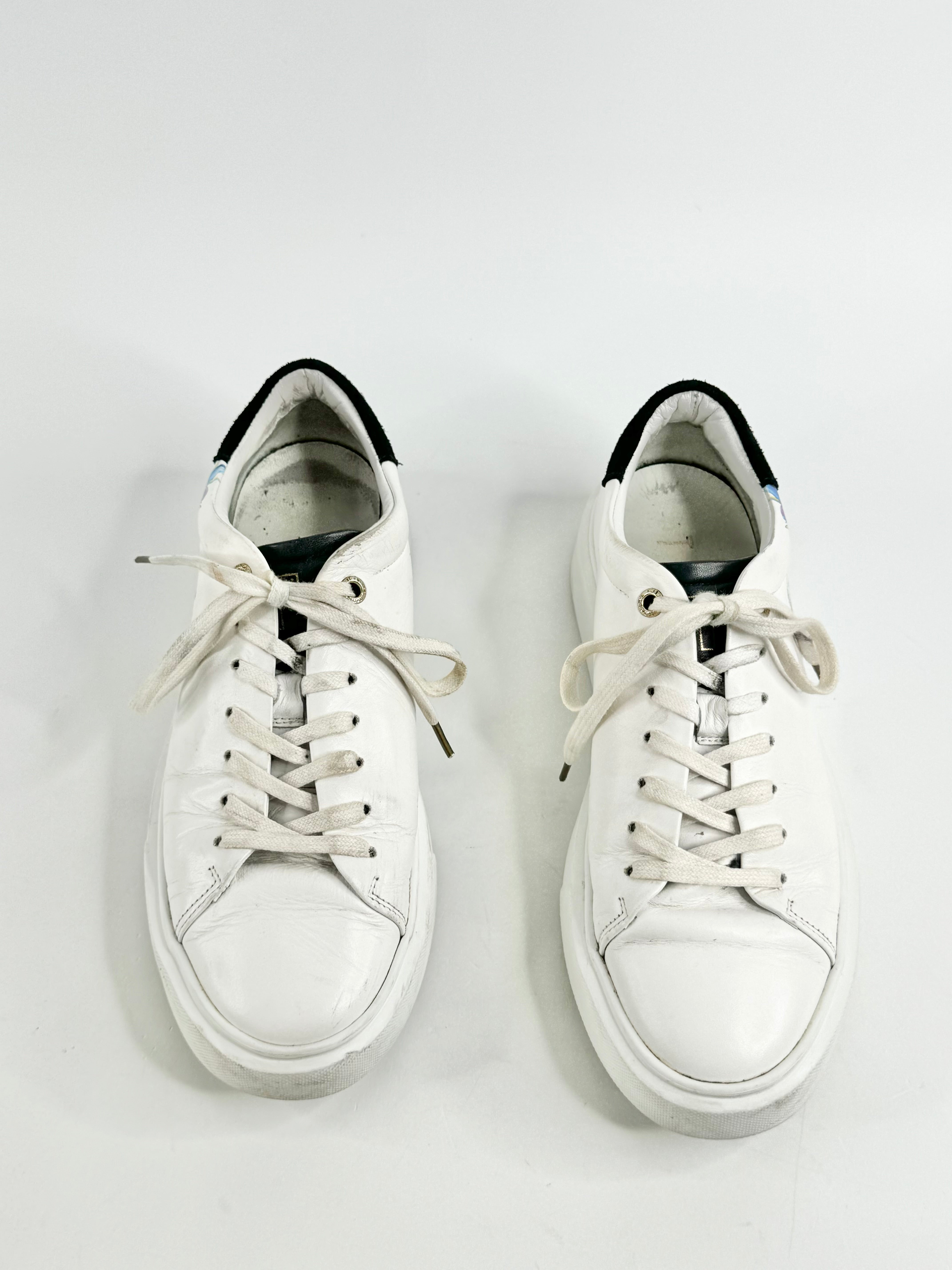 Ted Baker White Floral Painted Lace Ups - EU40