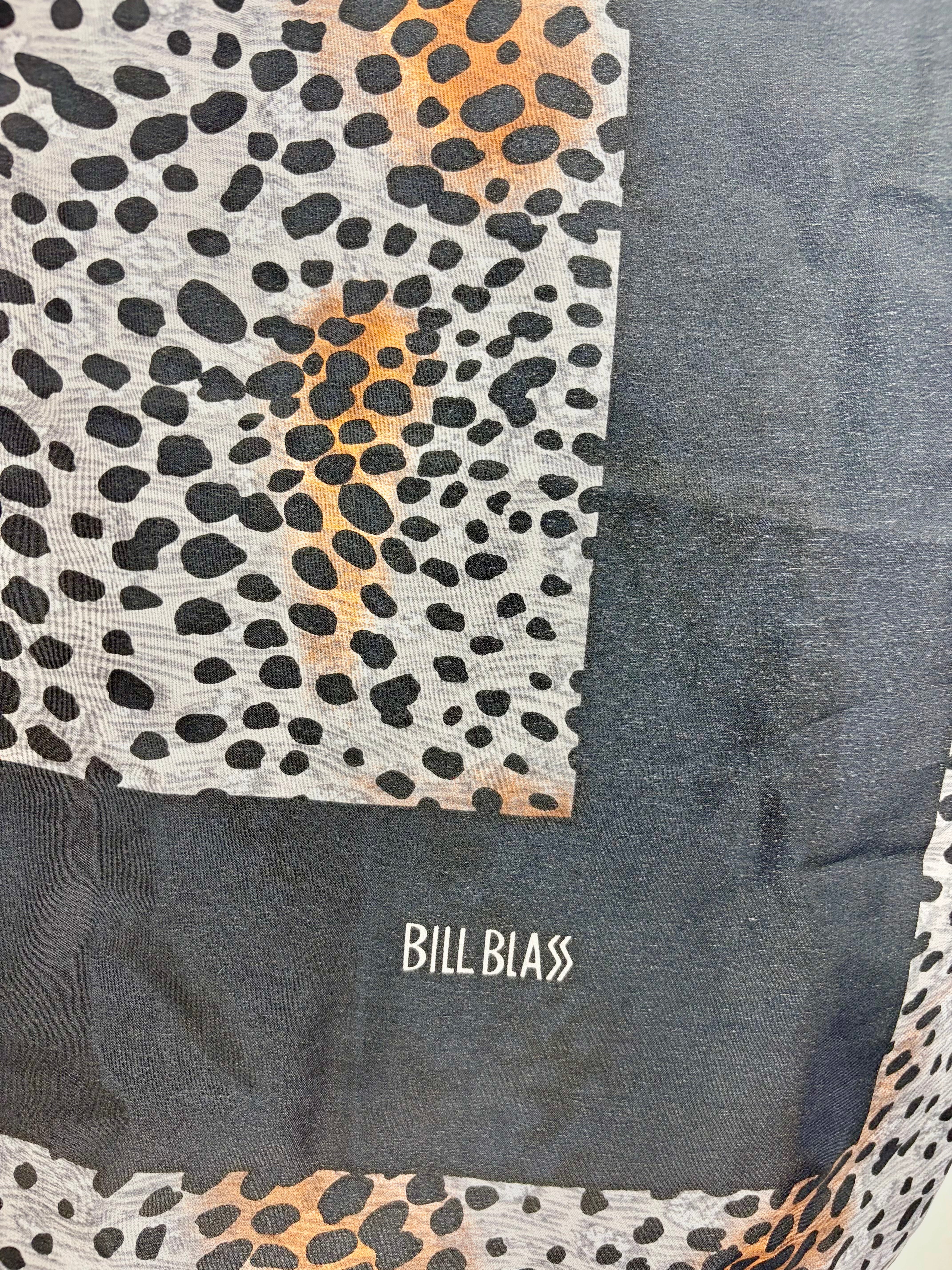Vintage Bill Blass Cheetah Print Silk Scarf
