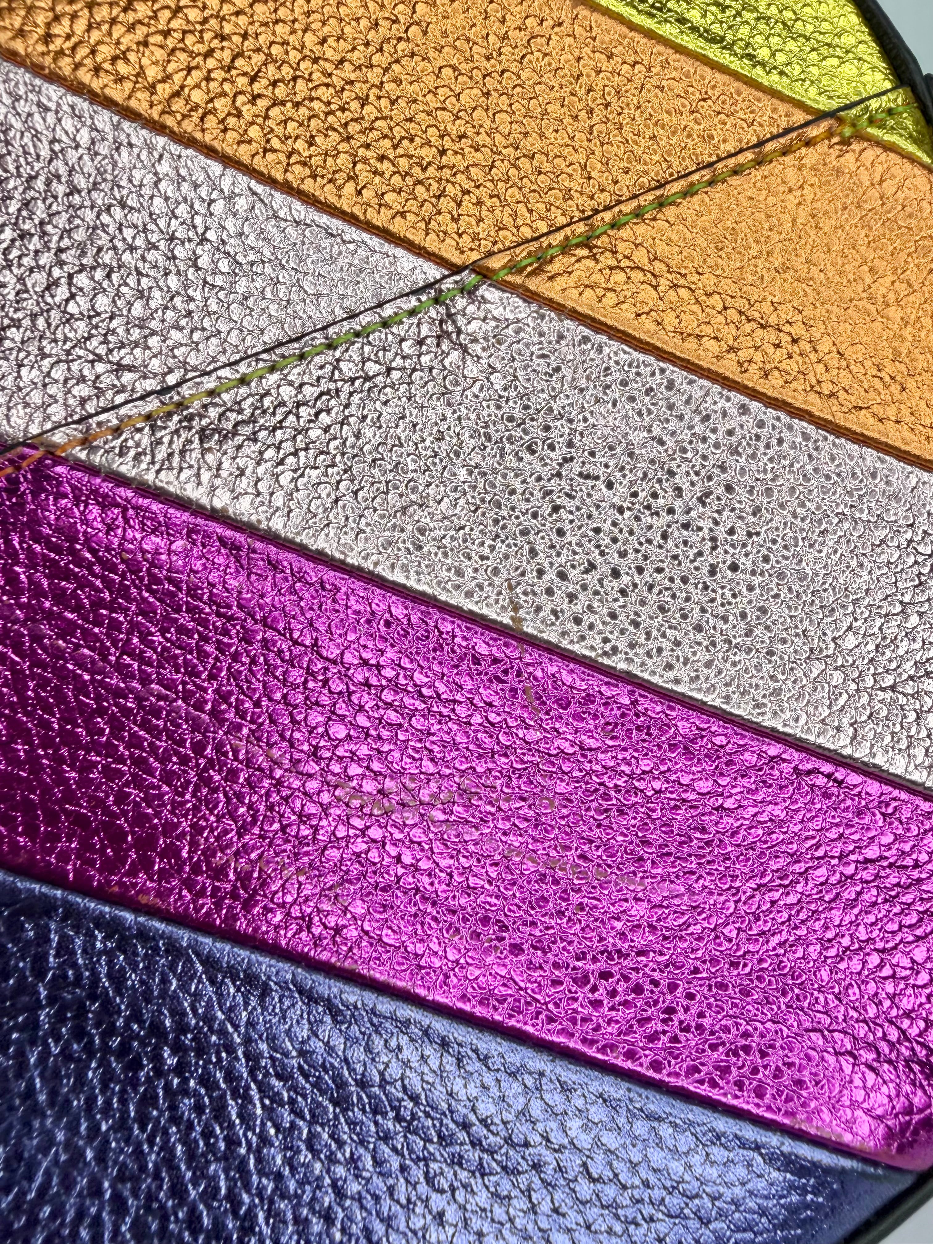 Kurt Geiger Metallic Rainbow 'Kensington Camera' Bag