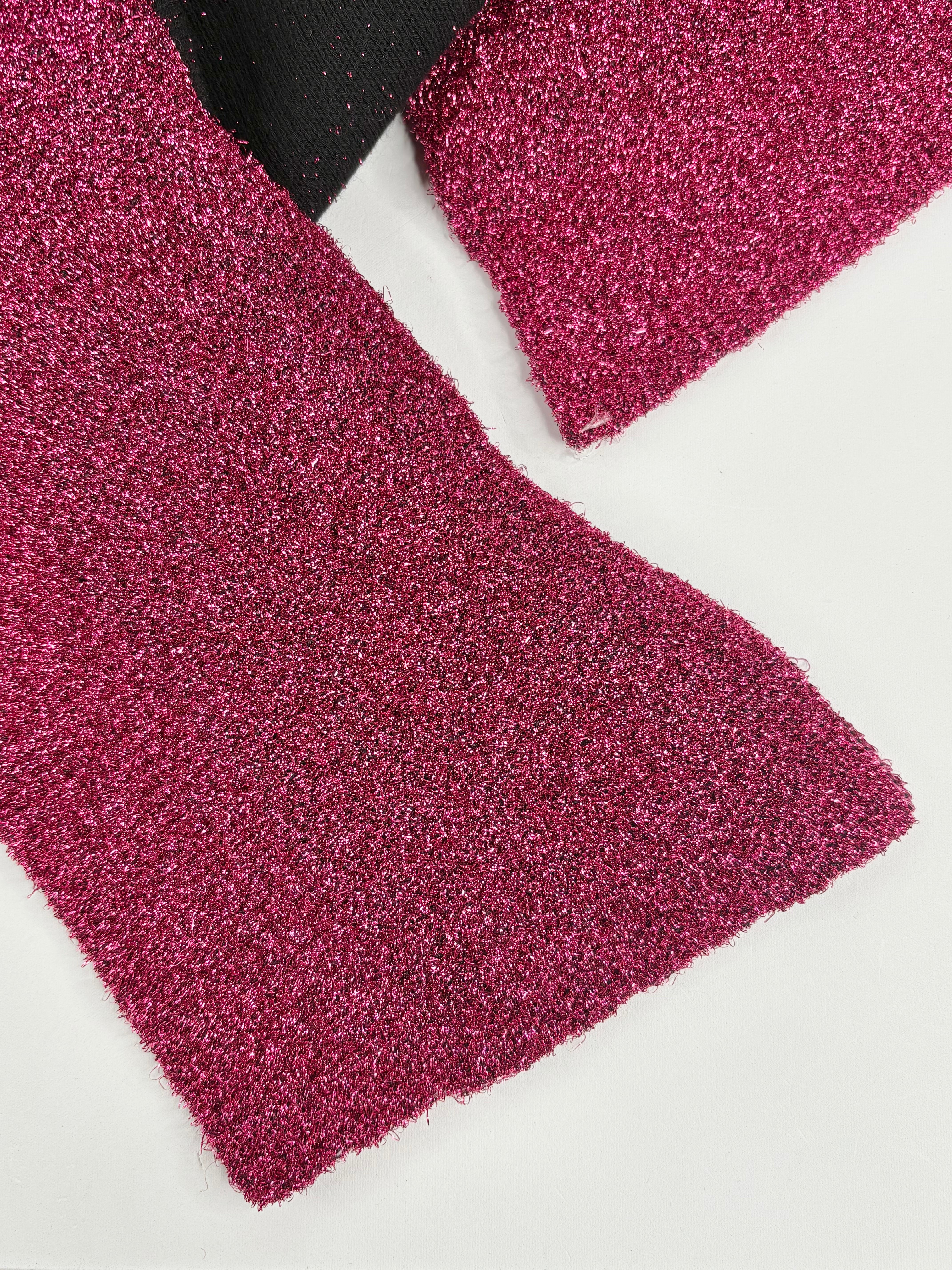 Balenciaga Raspberry Metallic-Glitter Asymmetric Sweater - AU6/8