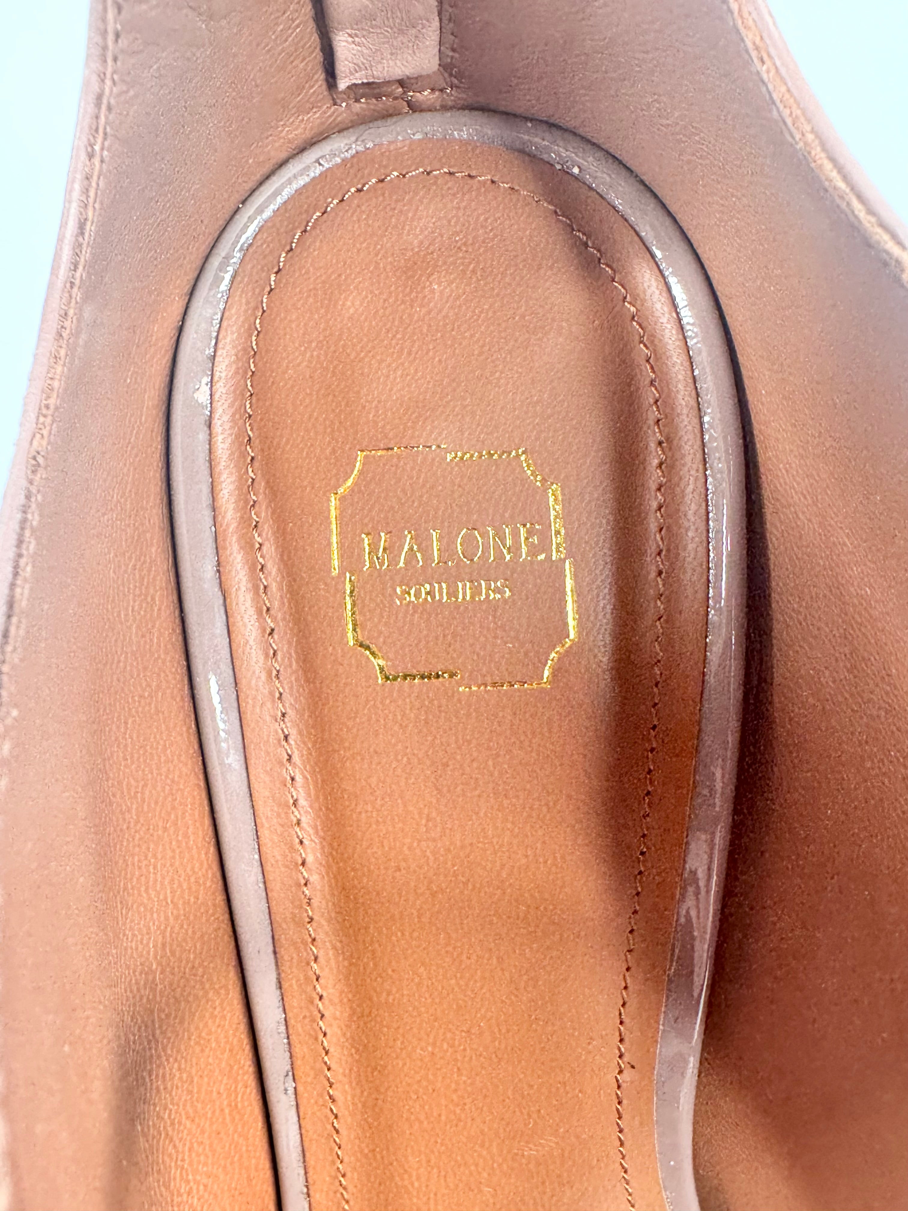 Malone Souliers Mika Luwalt Dusty Mauve Peep Toe Stilettos - EU37