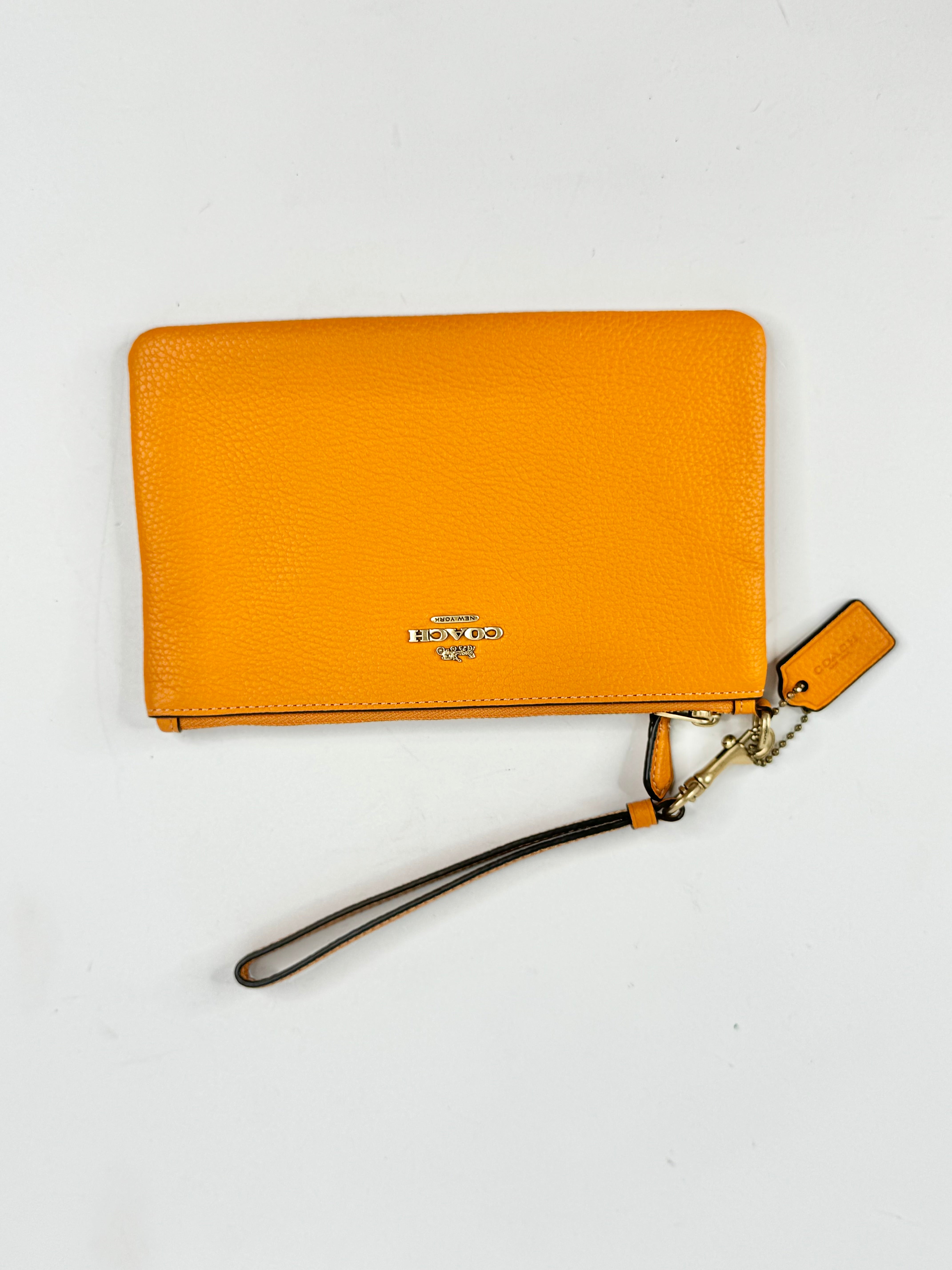 Coach Mandarin Orange Wristlet