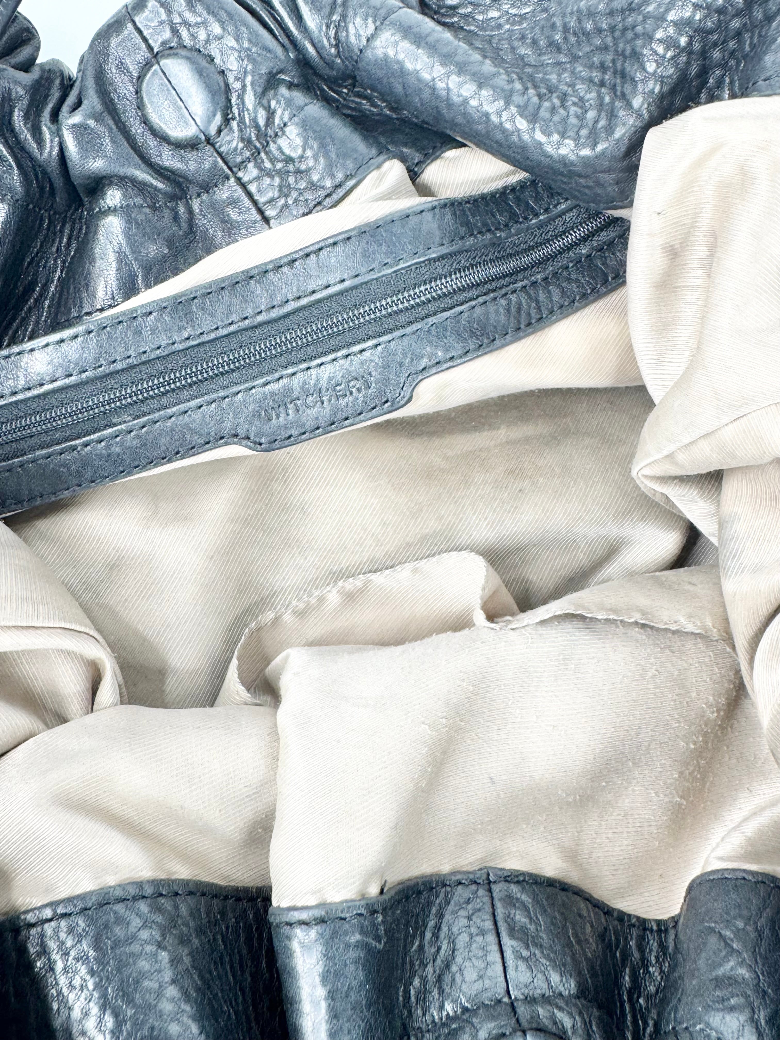 Witchery Black Grained Leather Shoulder Bag