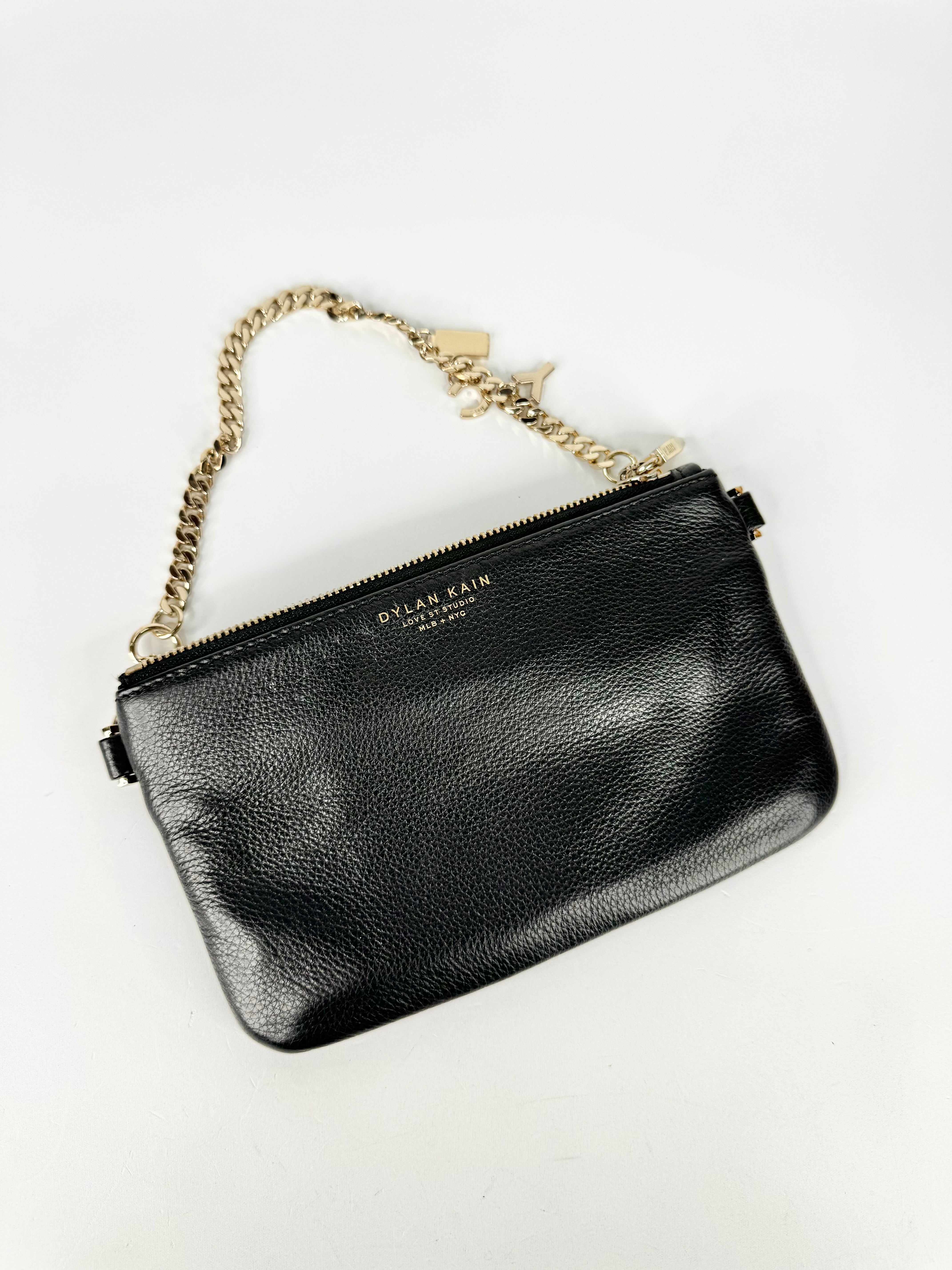 Dylan Kain Black Pebbled Leather LSC Bag