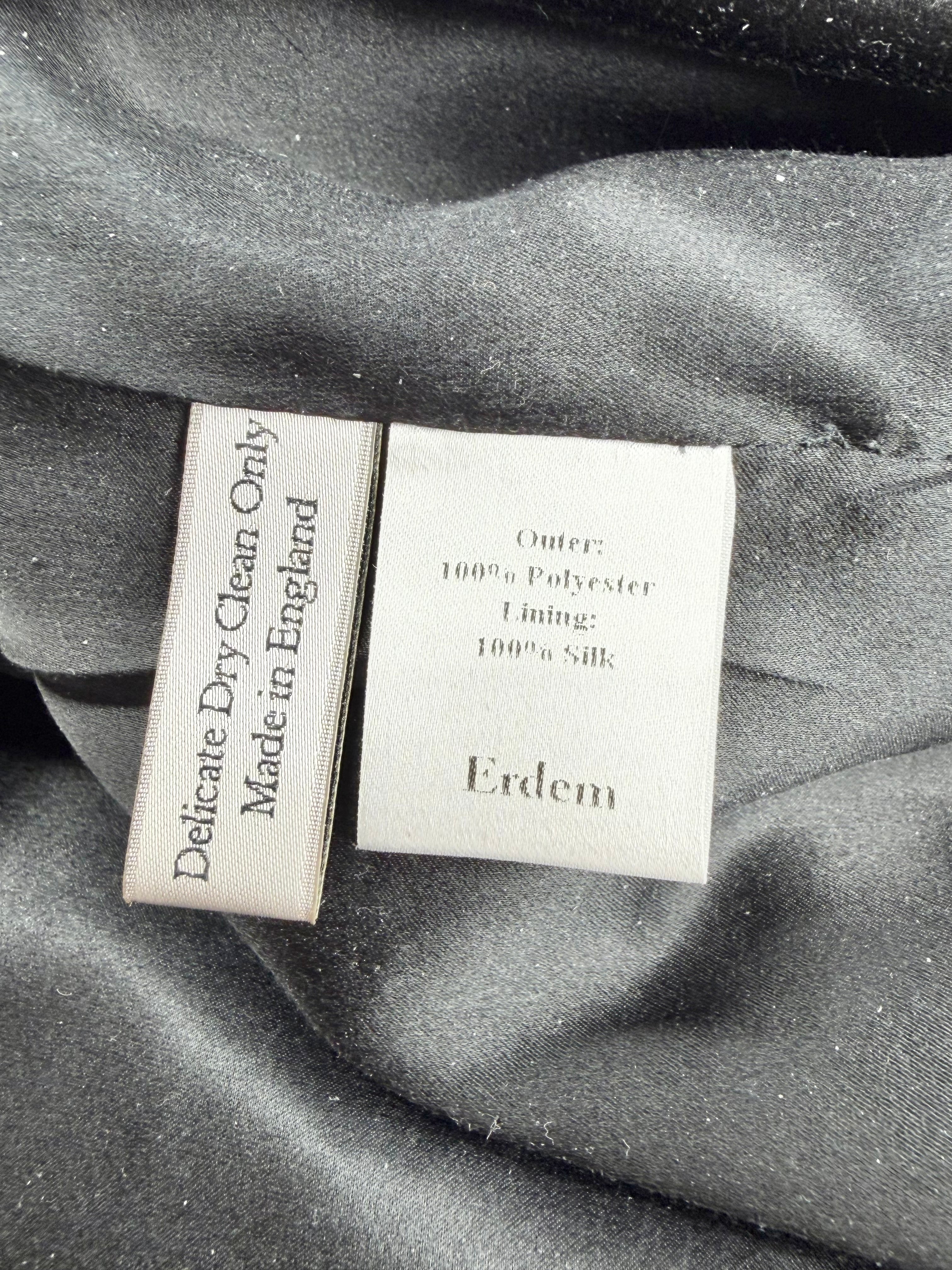 Erdem Dark Abstract Patterned Sequined Silk Maxi Skirt - AU8