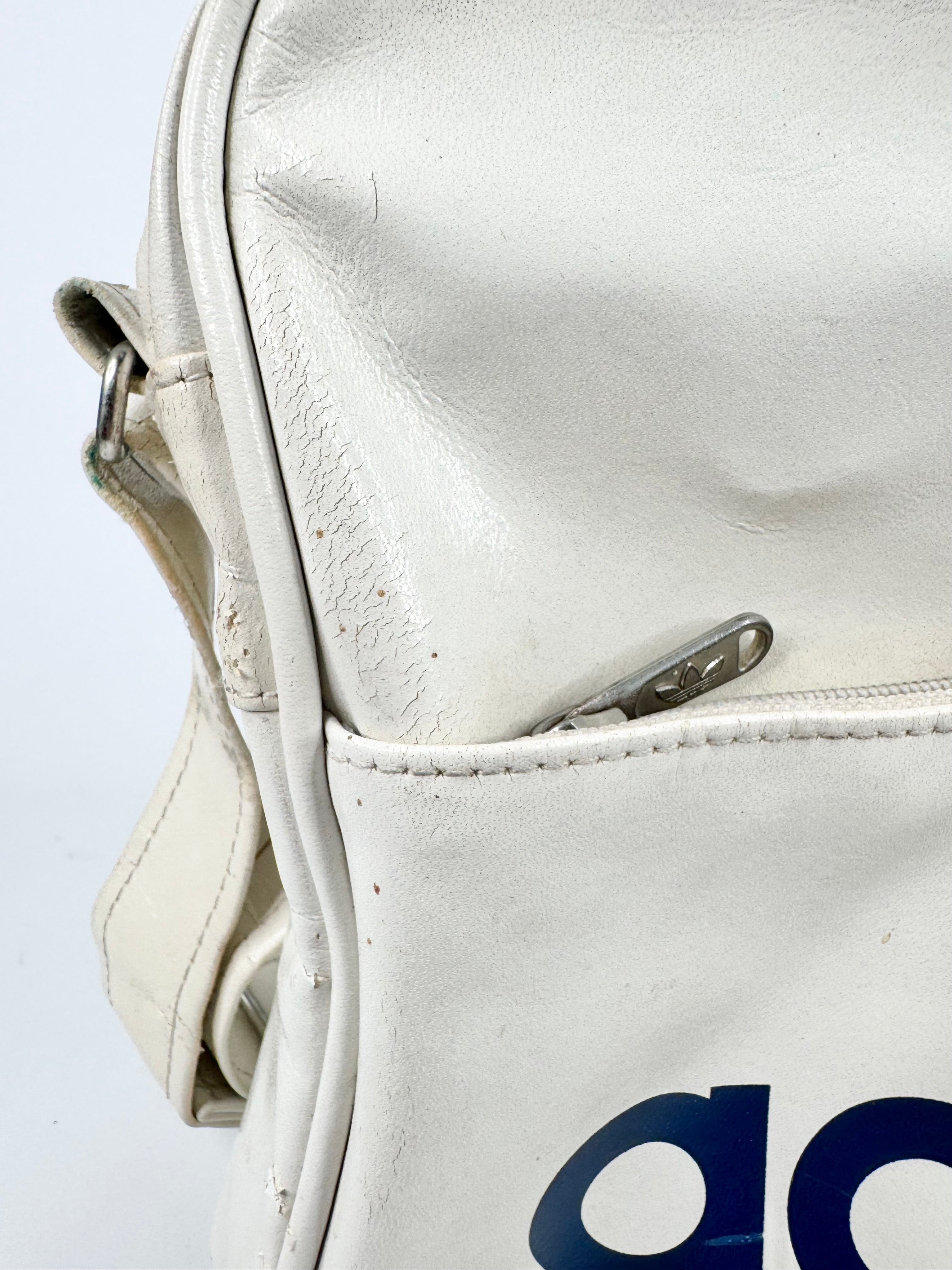 Vintage Adidas Cream Vinyl Bag