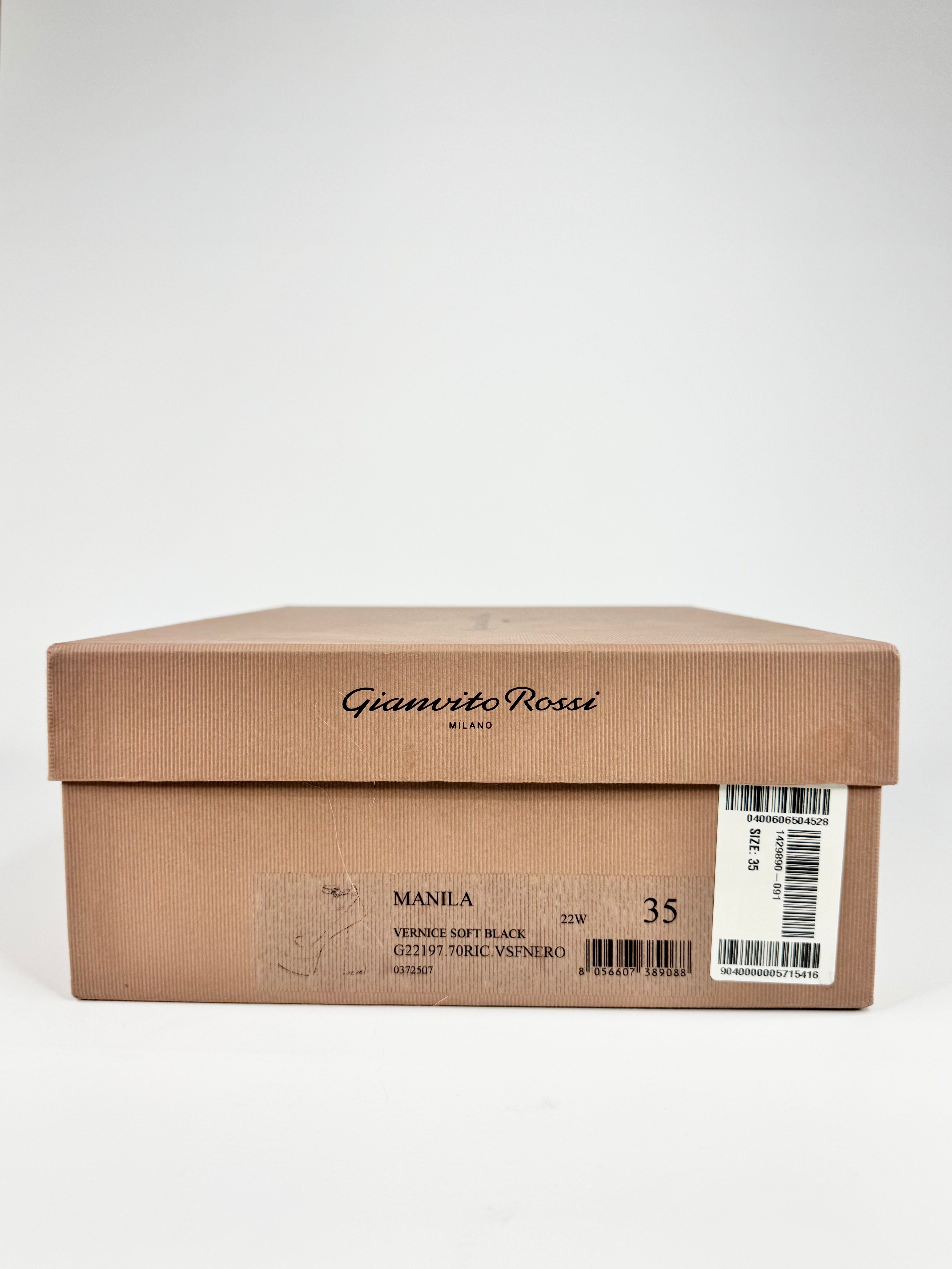 Gianvito Rossi Black Patent Leather 'Manila' Vernice Pumps - EU35