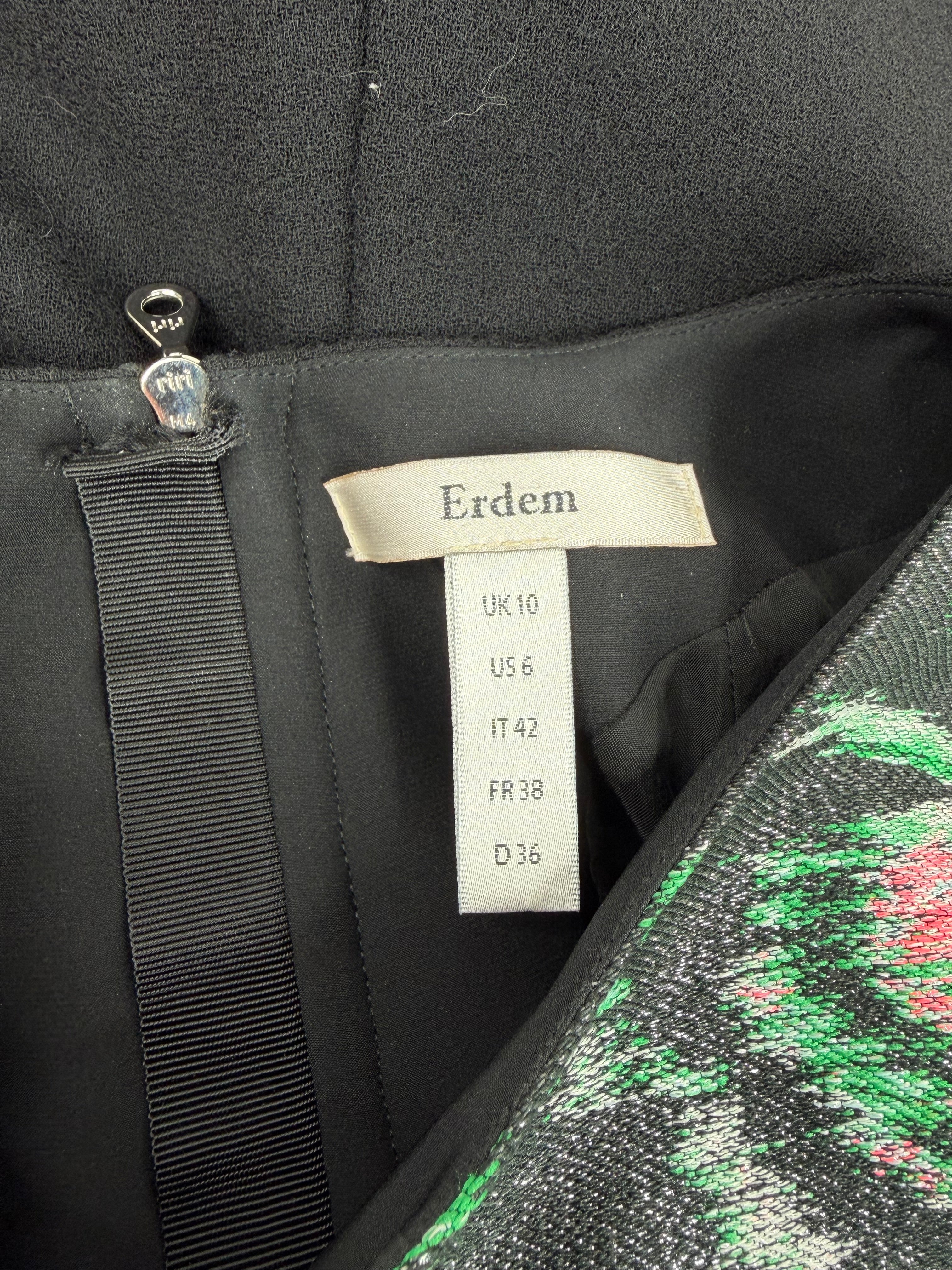 Erdem Abstract Rose Sheath Dress - AU10