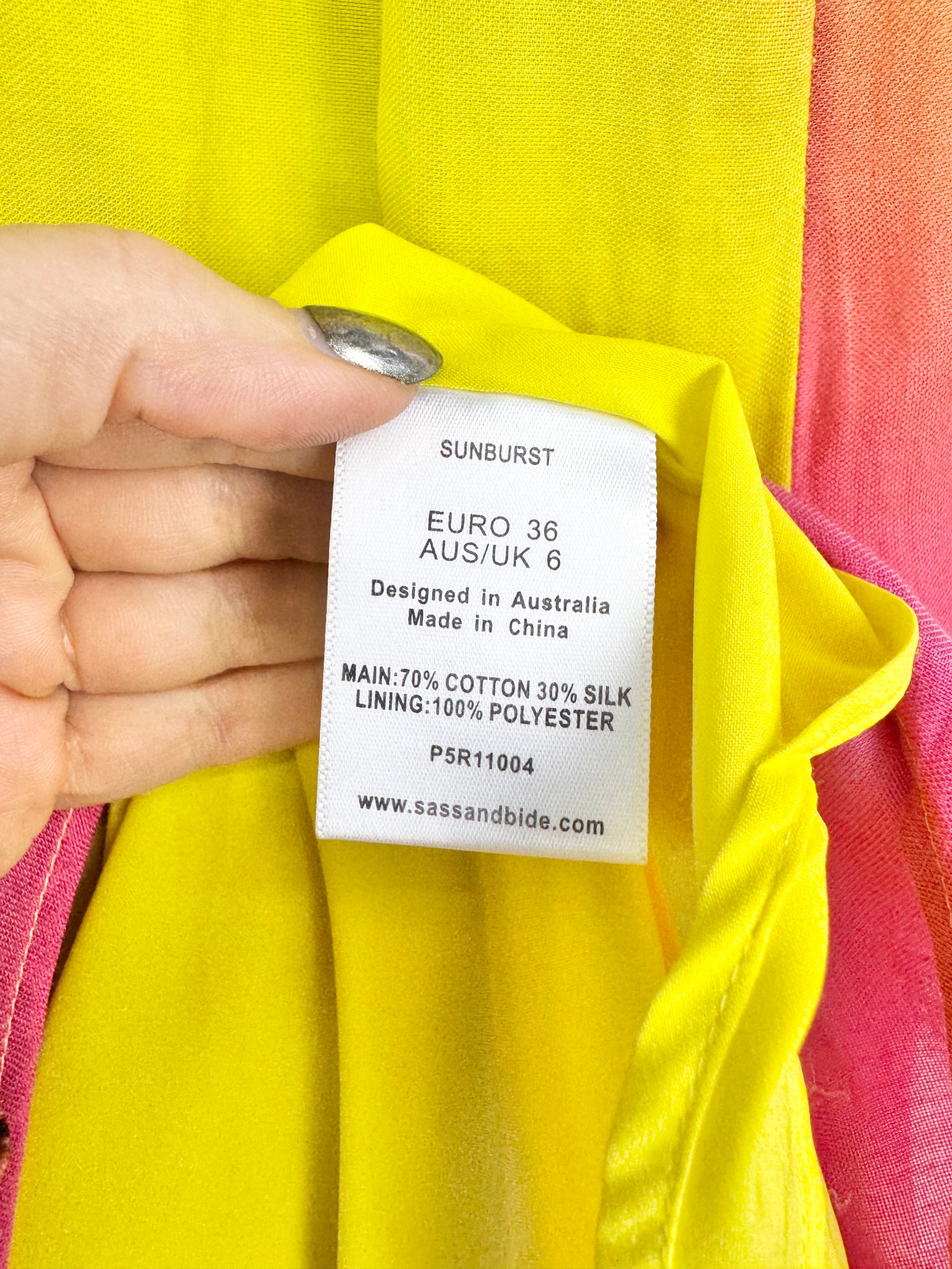 Sass & Bide 'Starburst' Cotton & Silk Blend Sleeveless Dress - AU6