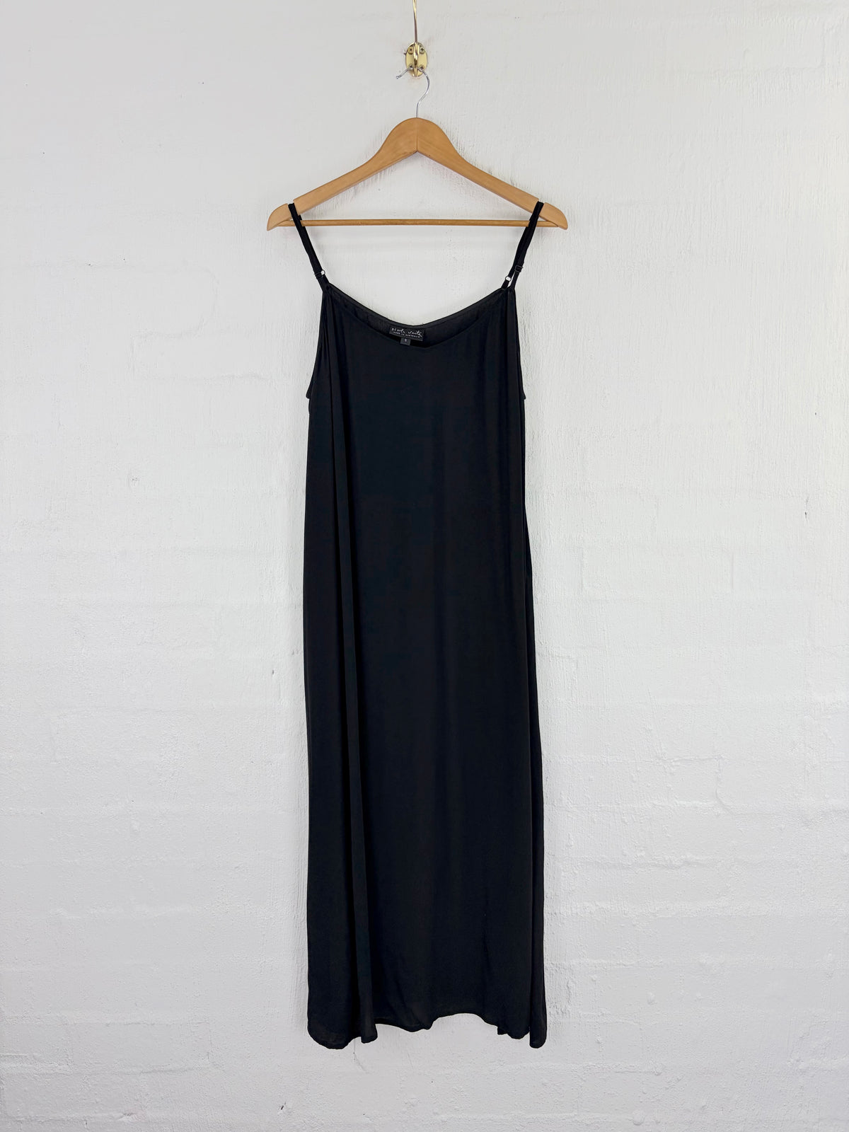 Nicola Waite Black Slip Style Dress - AU14/16