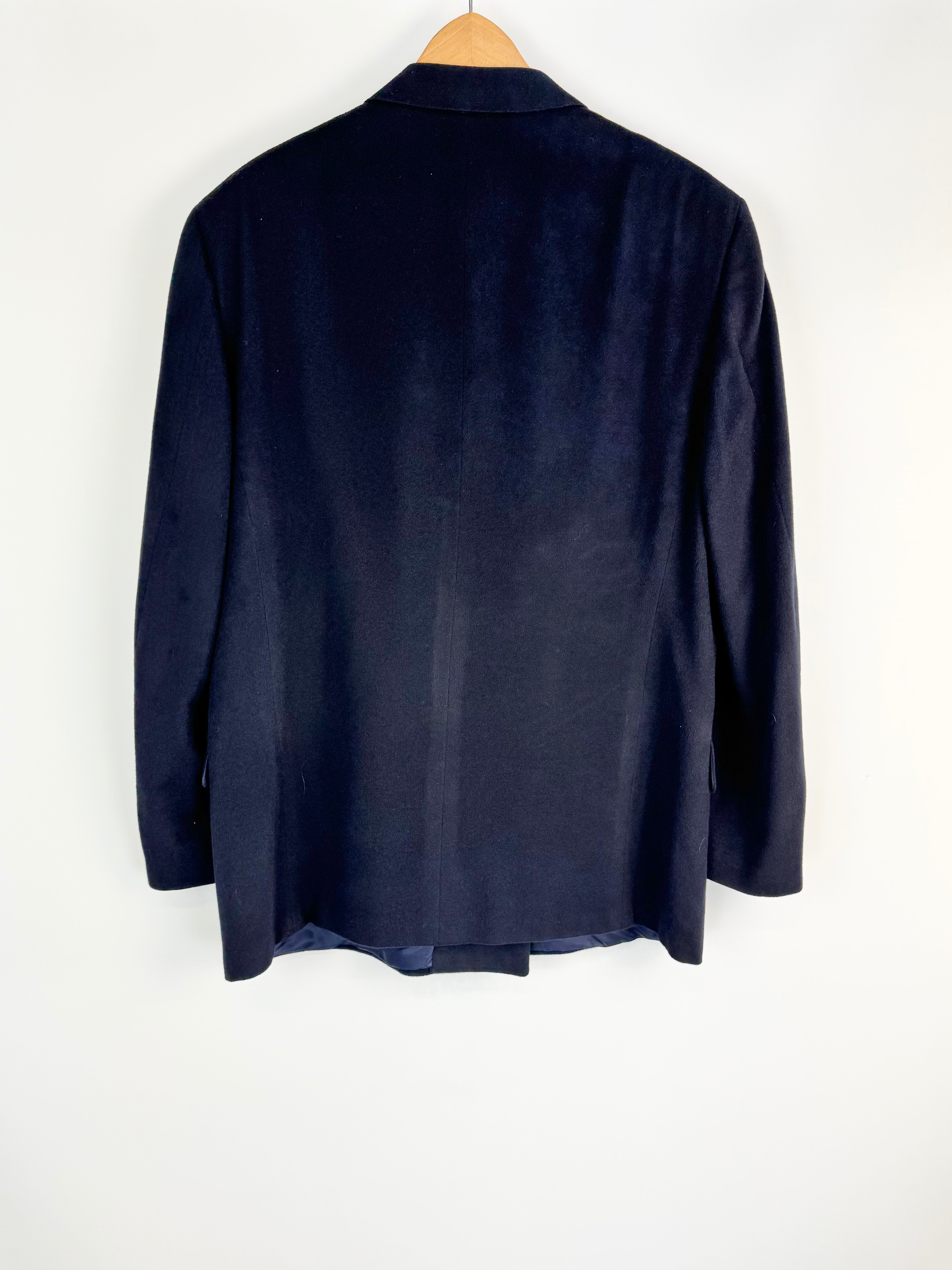 Vintage 90s Yves Saint Laurent Double Breasted Wool & Cashmere Blazer - 50