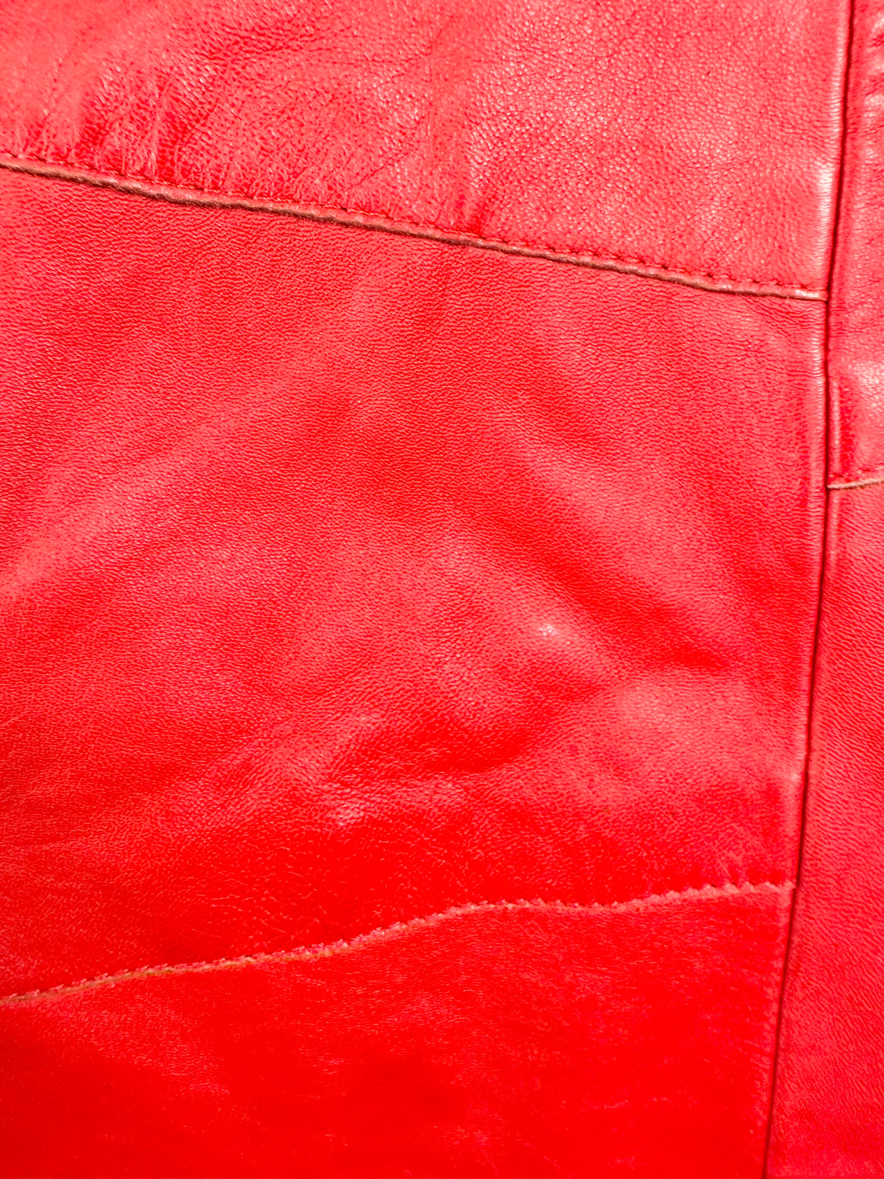 MFW Vintage Red Leather Skirt - AU8/10