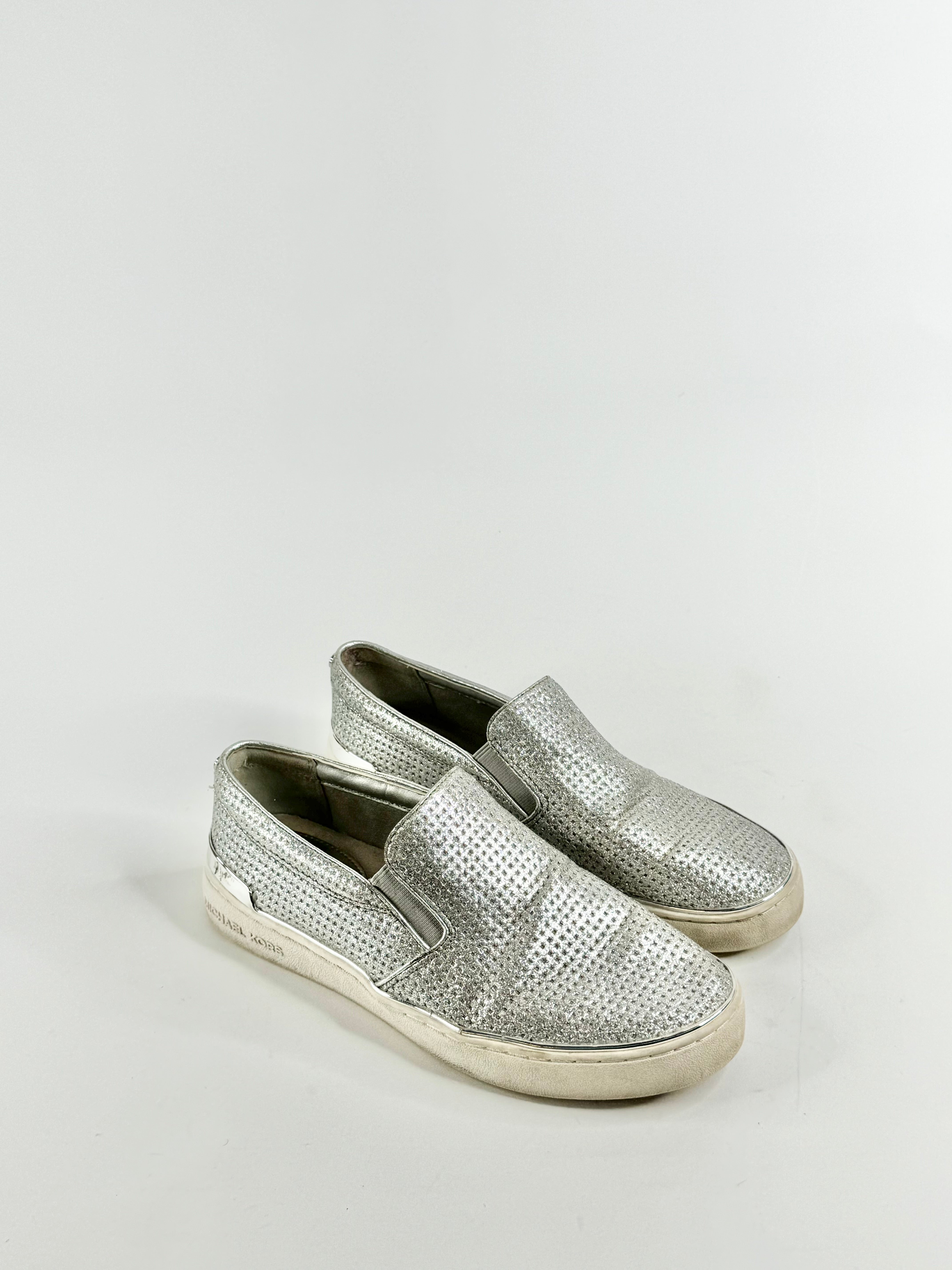 Michael by Michael Kors Silver Slip Ons - EU37