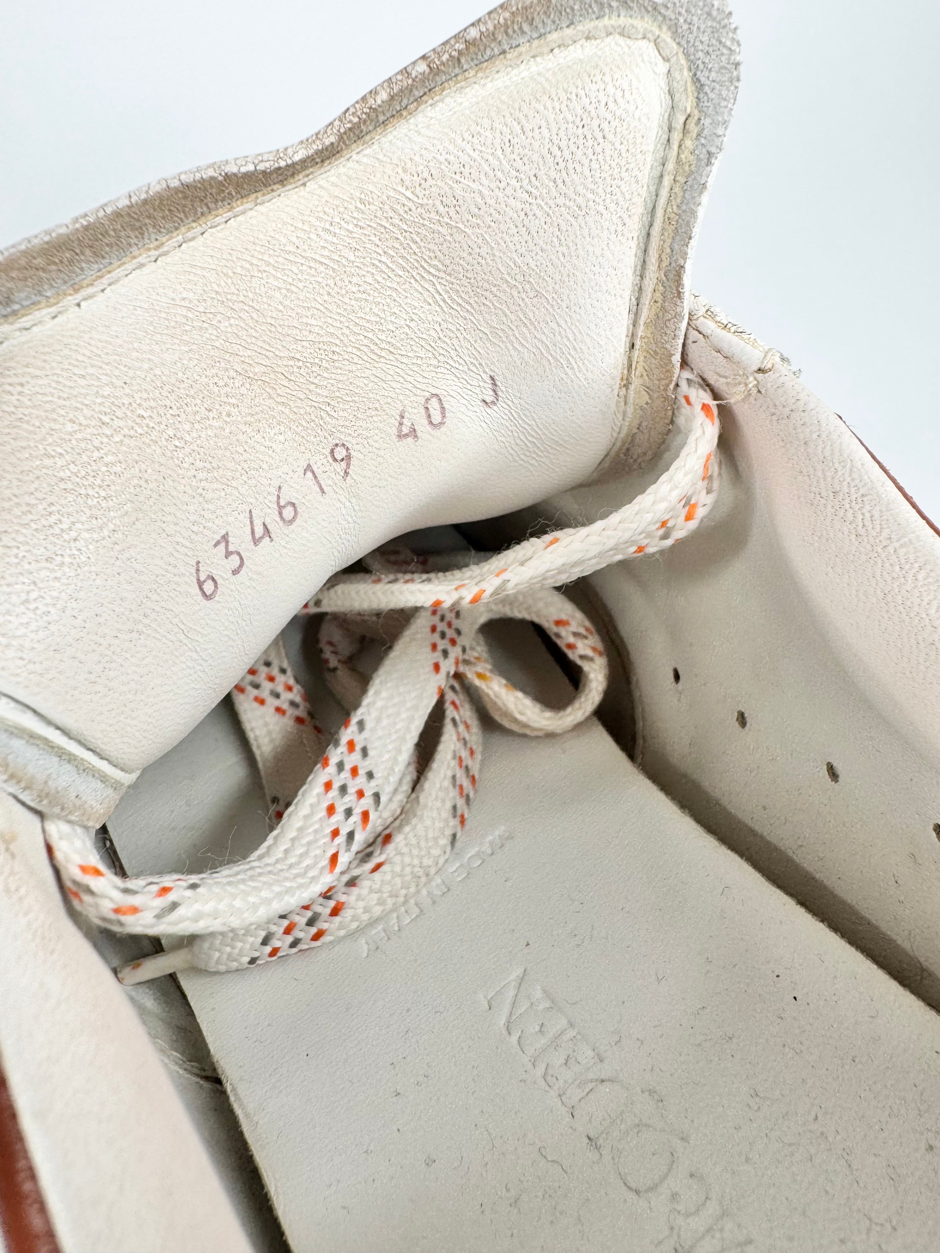 Alexander McQueen White & Tan Oversized Sneakers - EU40