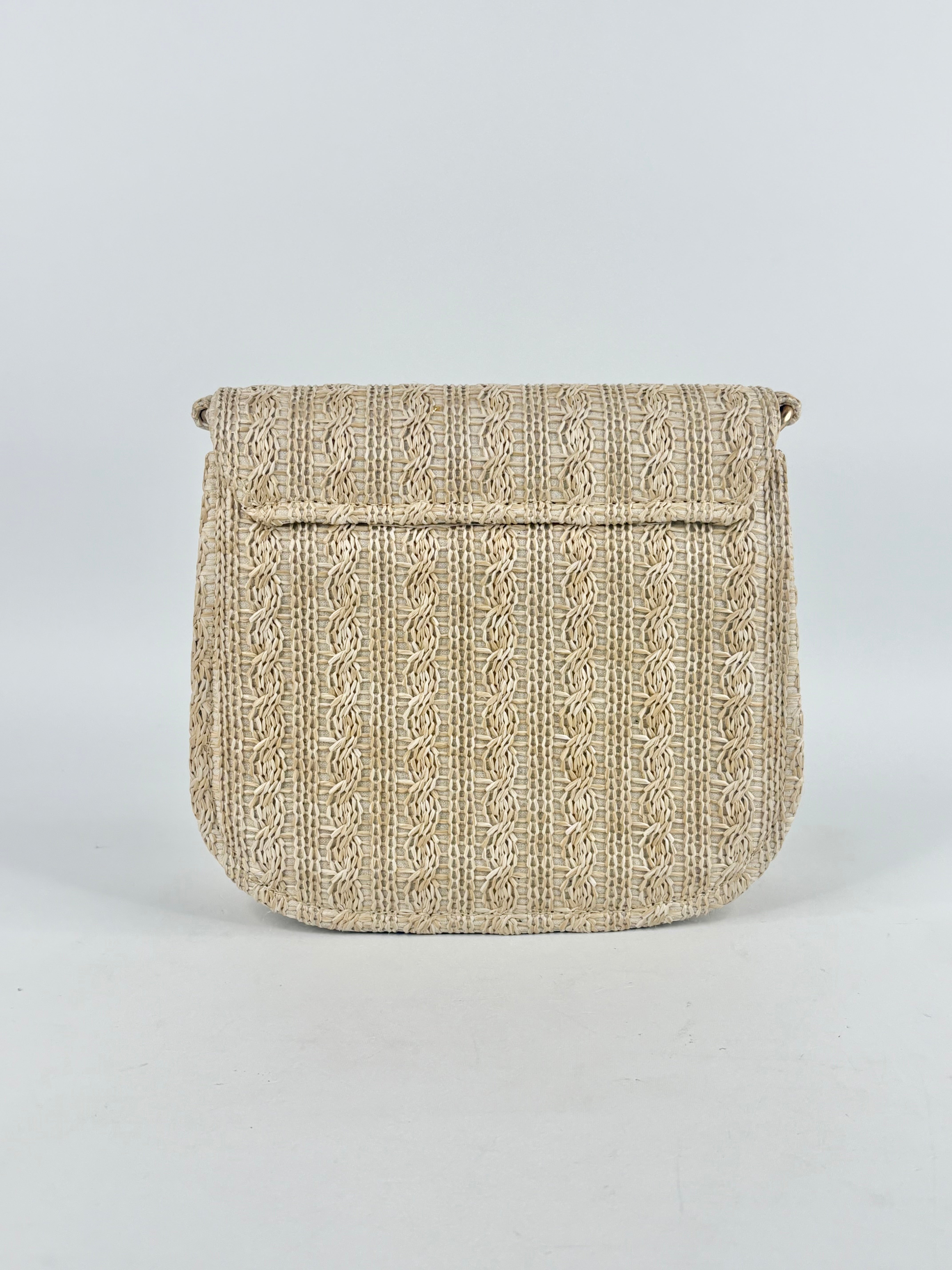 Kooreloo Raffia & Gold Toned 'Finesse' Shoulder Bag