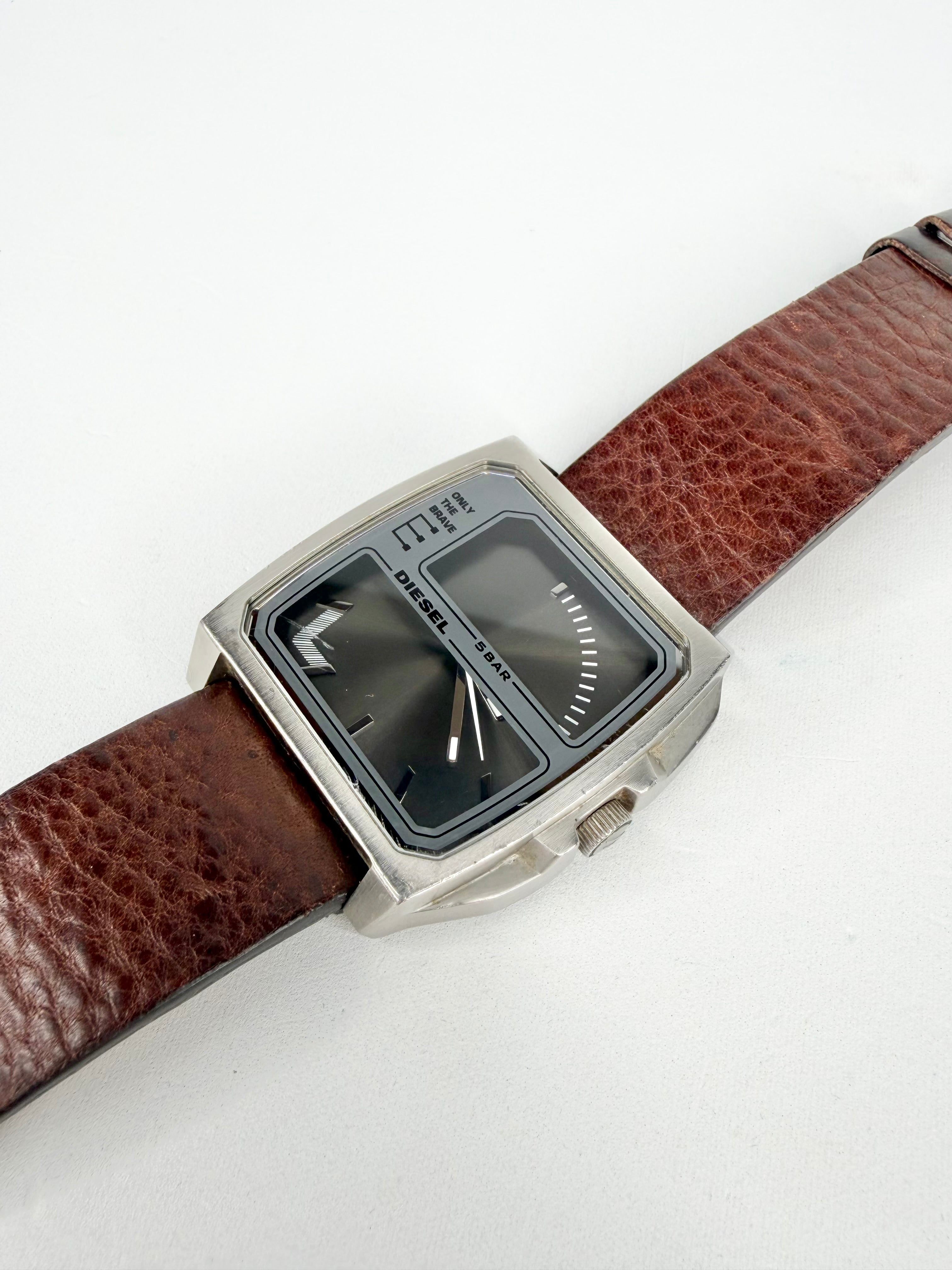 Diesel Industrial Retro Look Square Watch