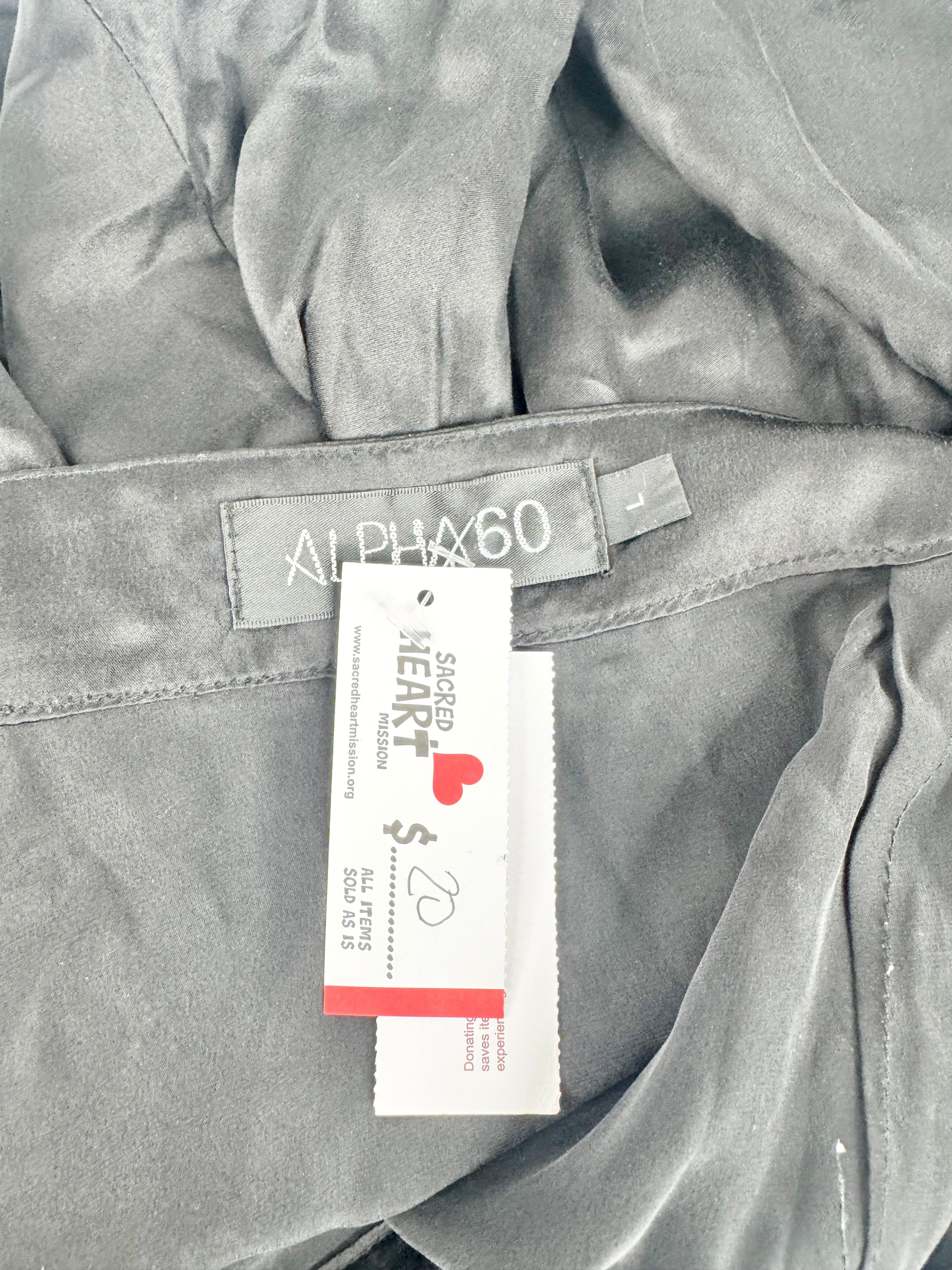 Alpha60 Black Silk Skirt - AU10/12