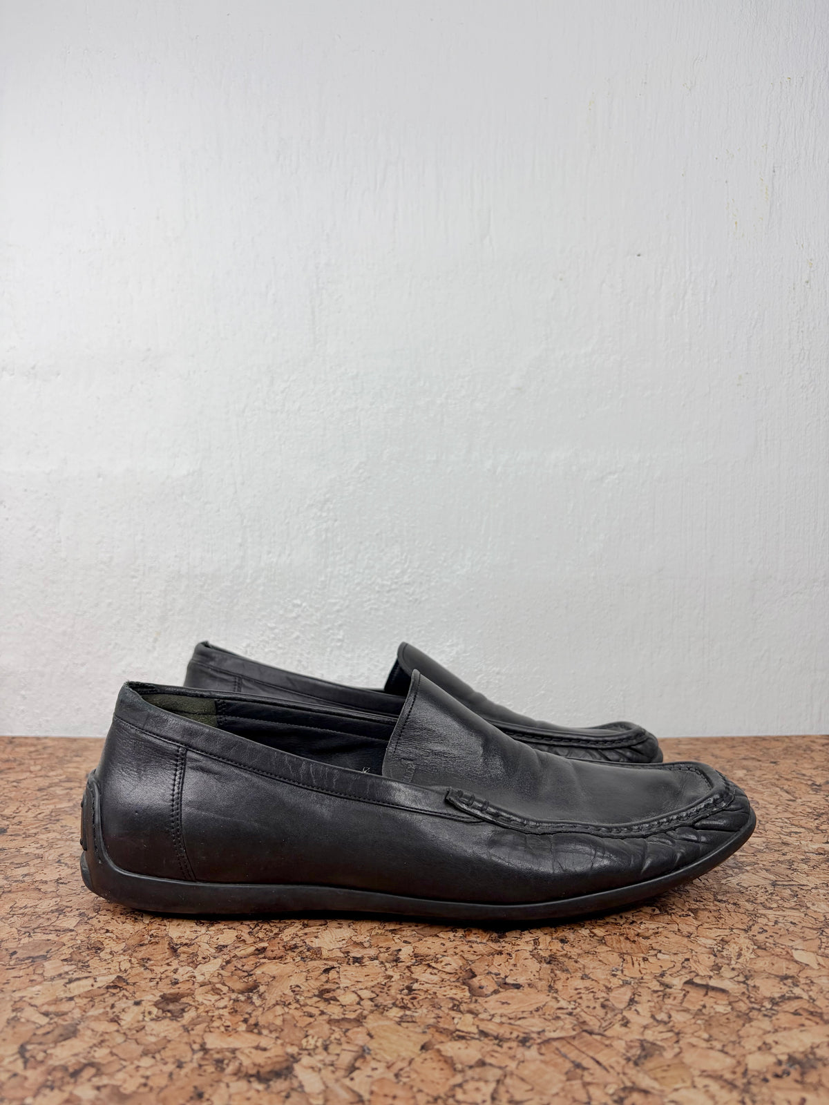 Bally Black Leather Loafers - EU44.5