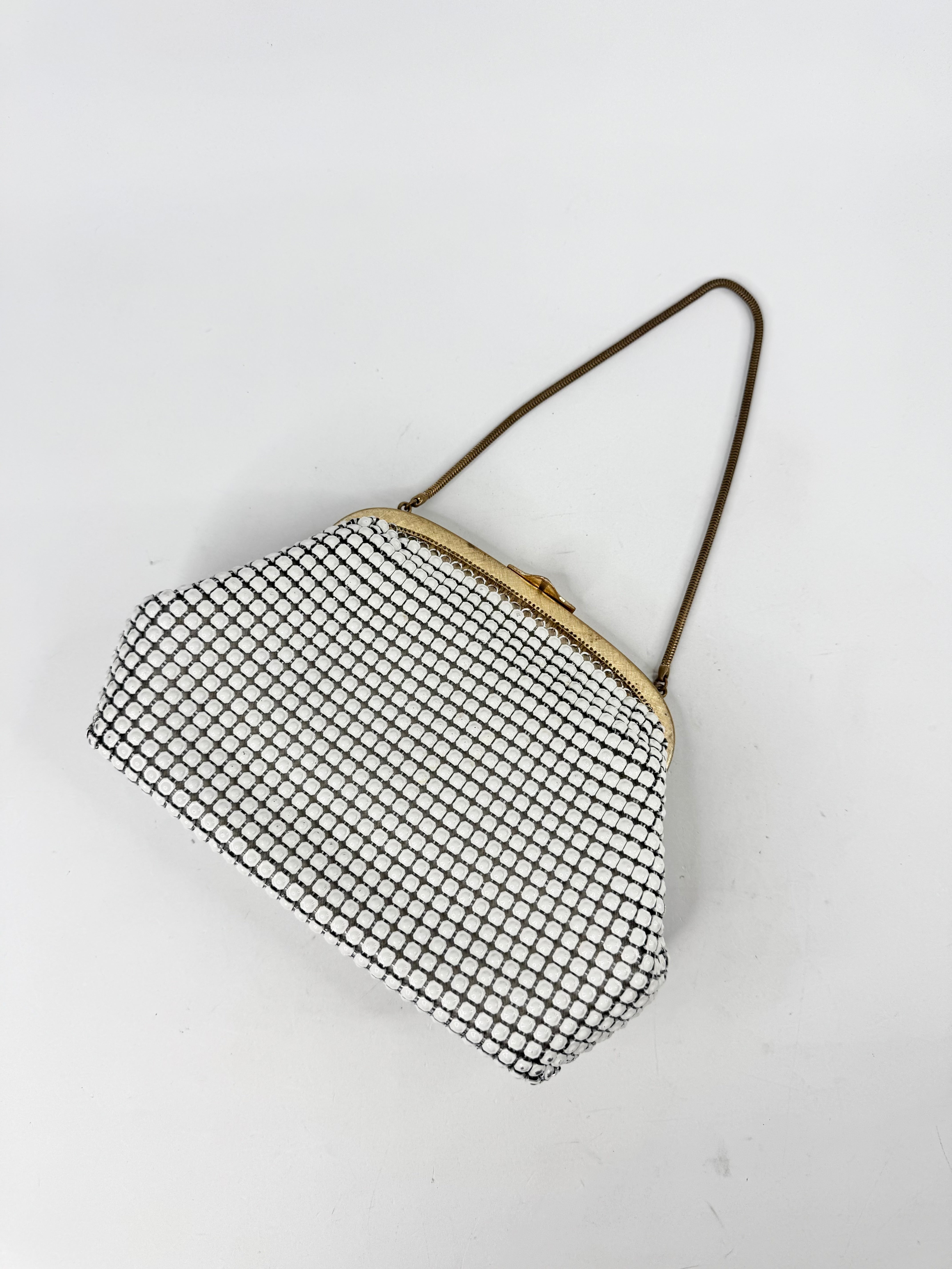 Vintage Oroton White Metal Mesh Bag