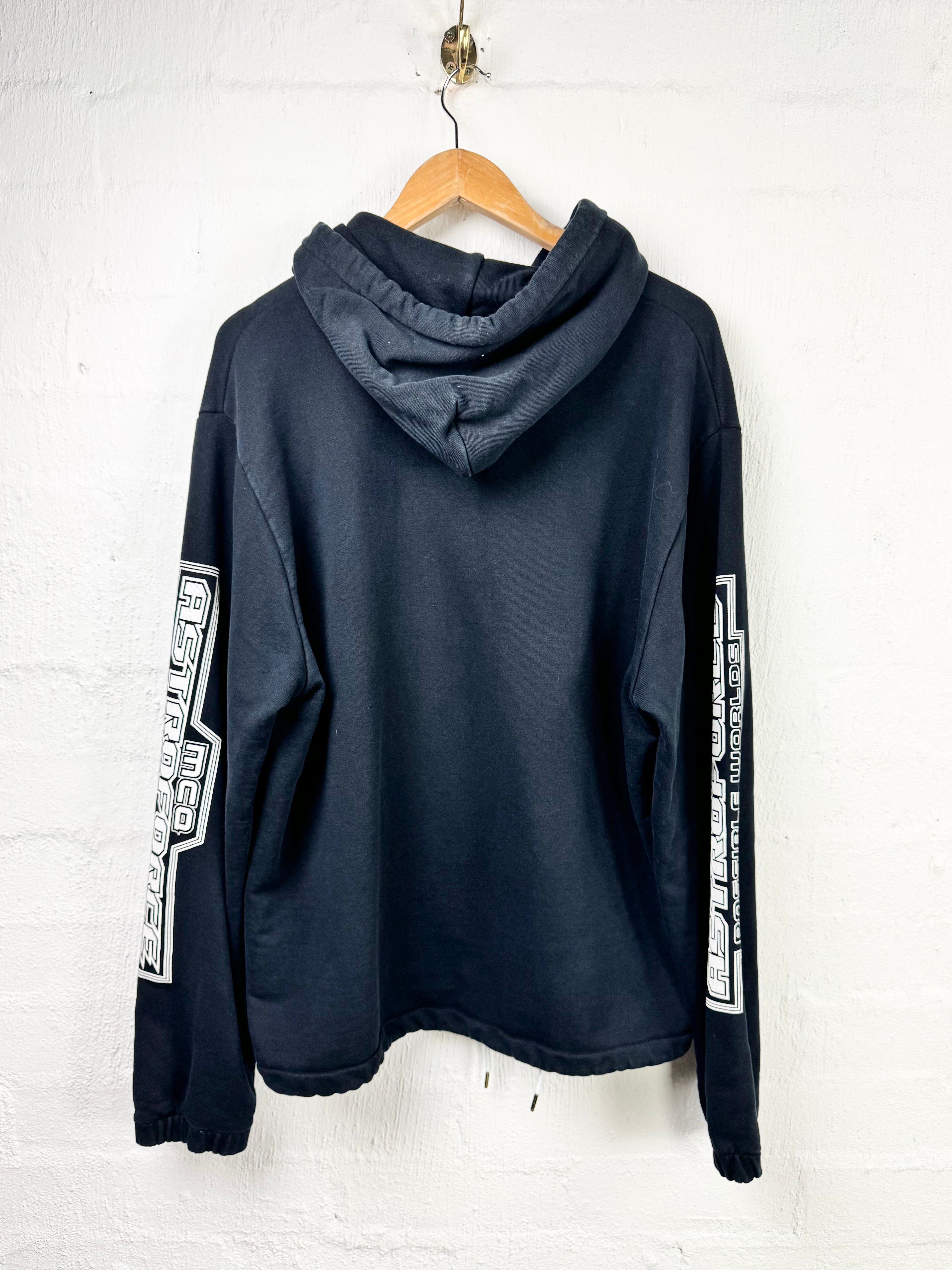 McQ Black Logo Graphic Print Hoodie - XL