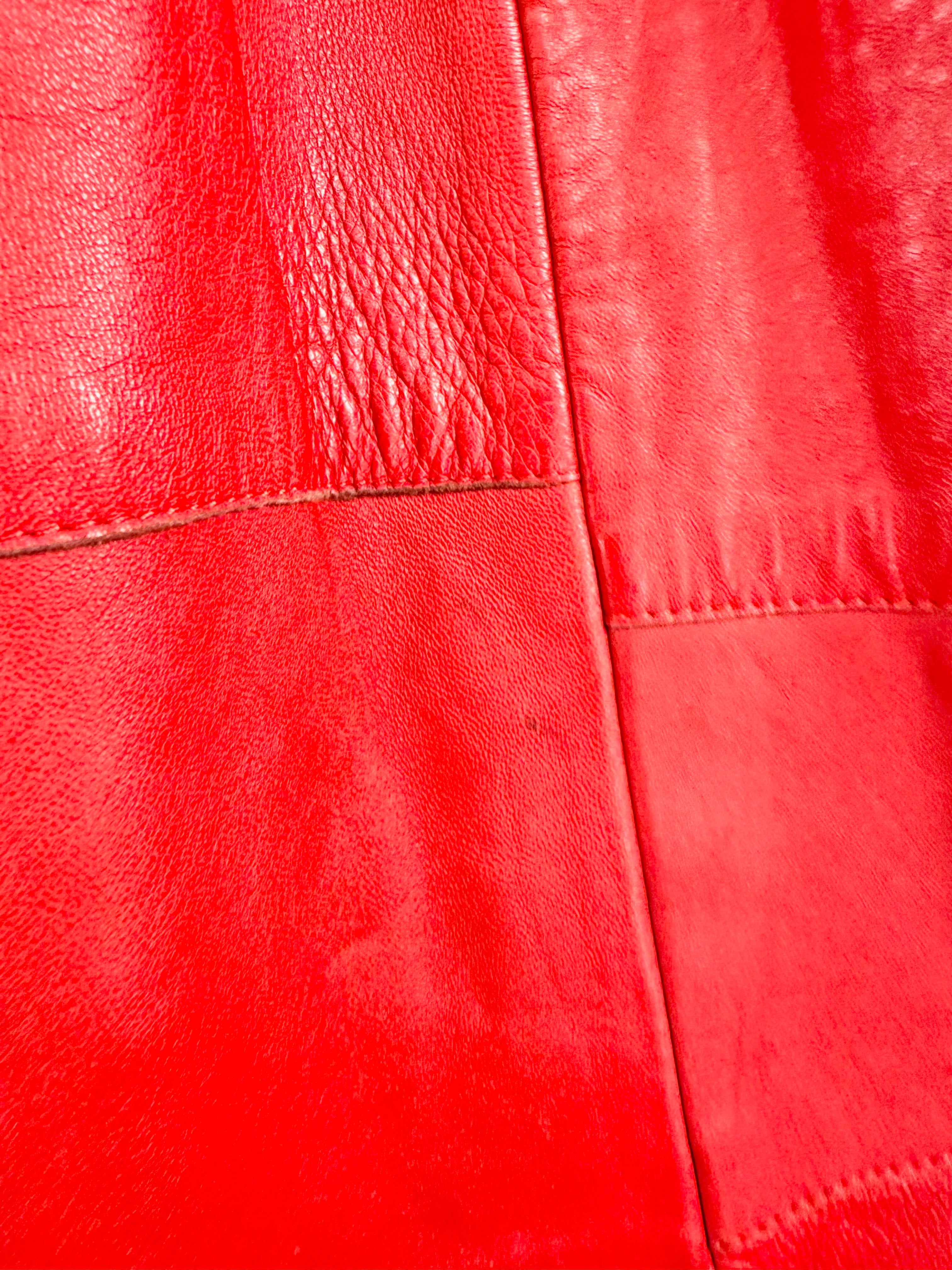 MFW Vintage Red Leather Skirt - AU8/10