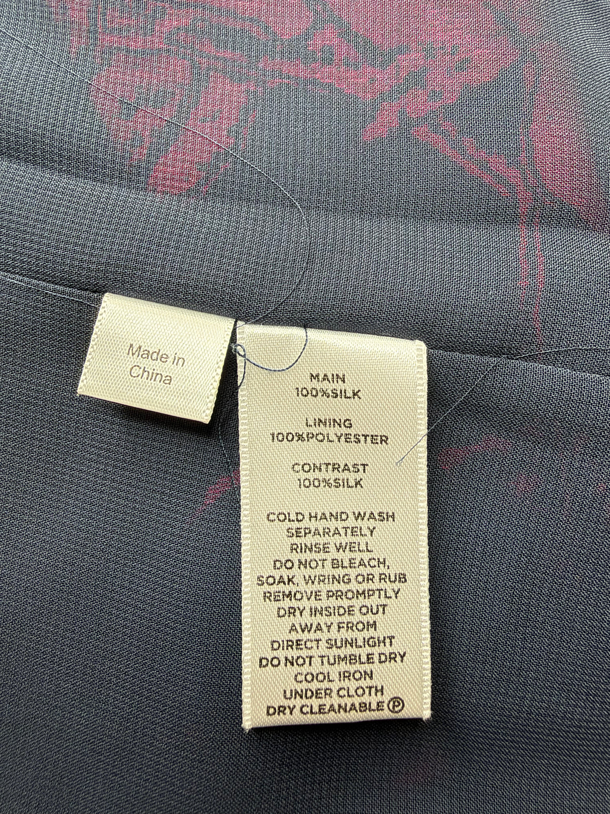Sportscraft Signature Navy & Fuschia Silk Dress - AU8/10