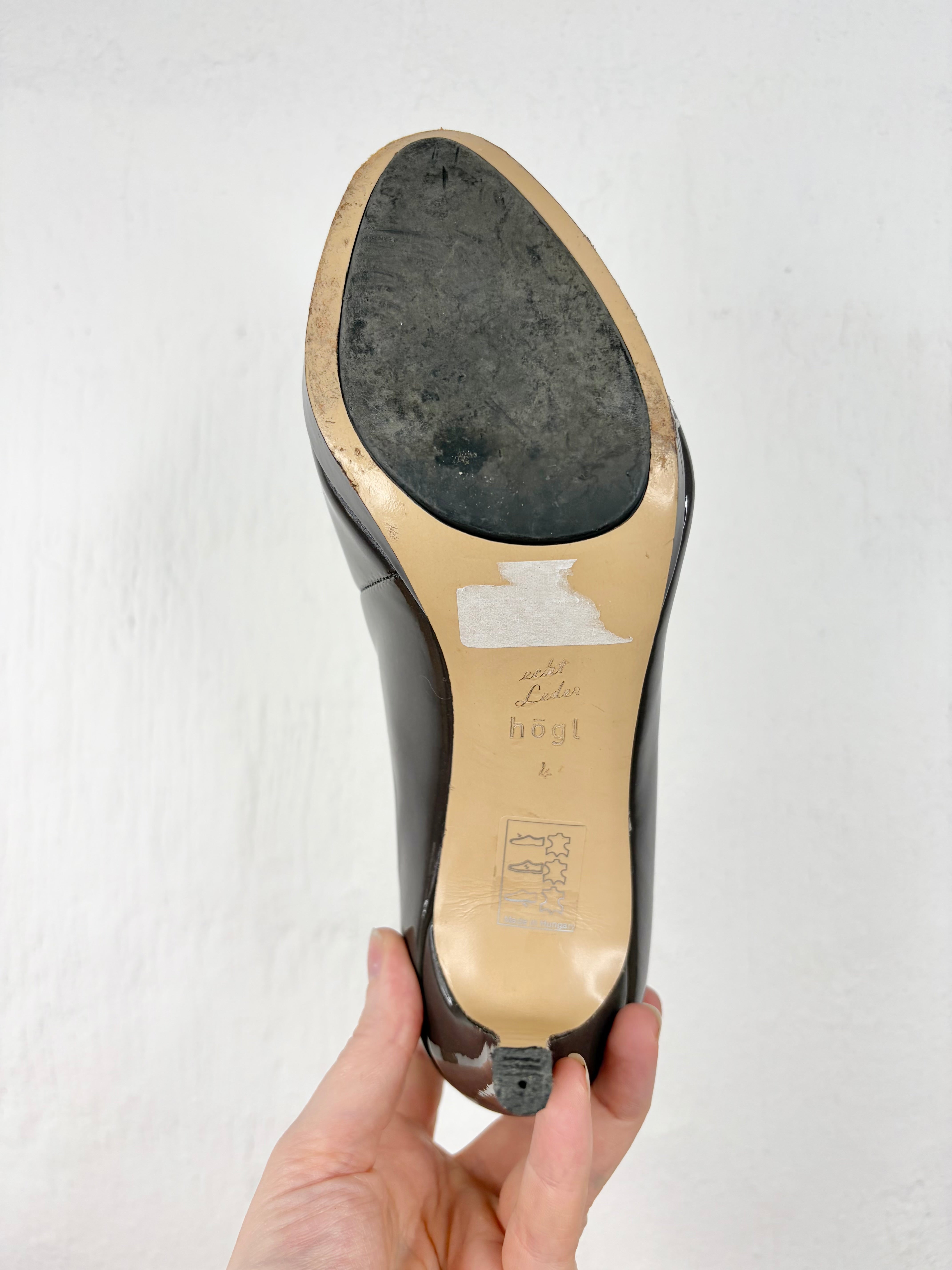 Högl Grey Patent Leather Heels - EU 36/37